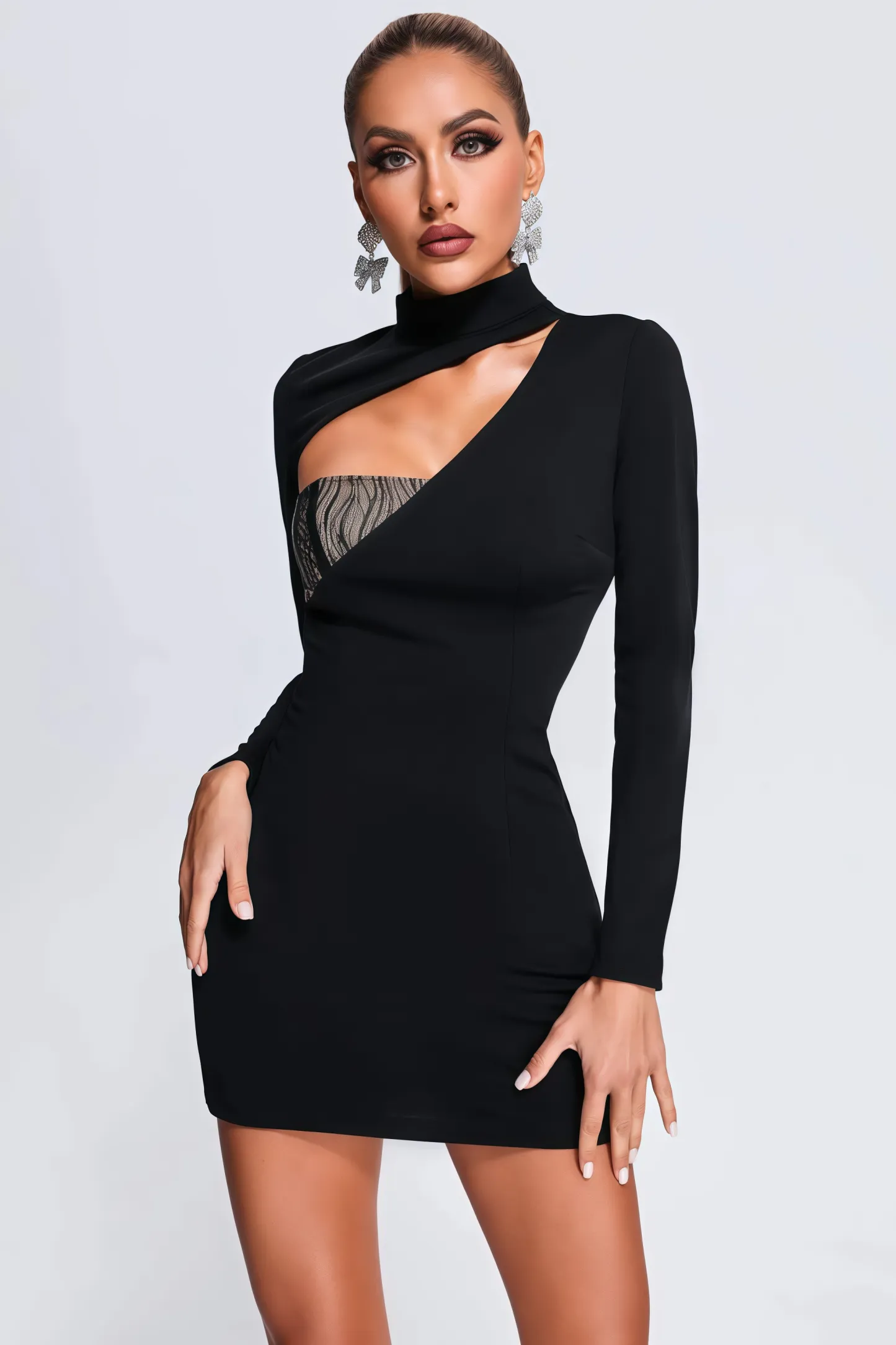 Adele Lace Cutout Mini Dress