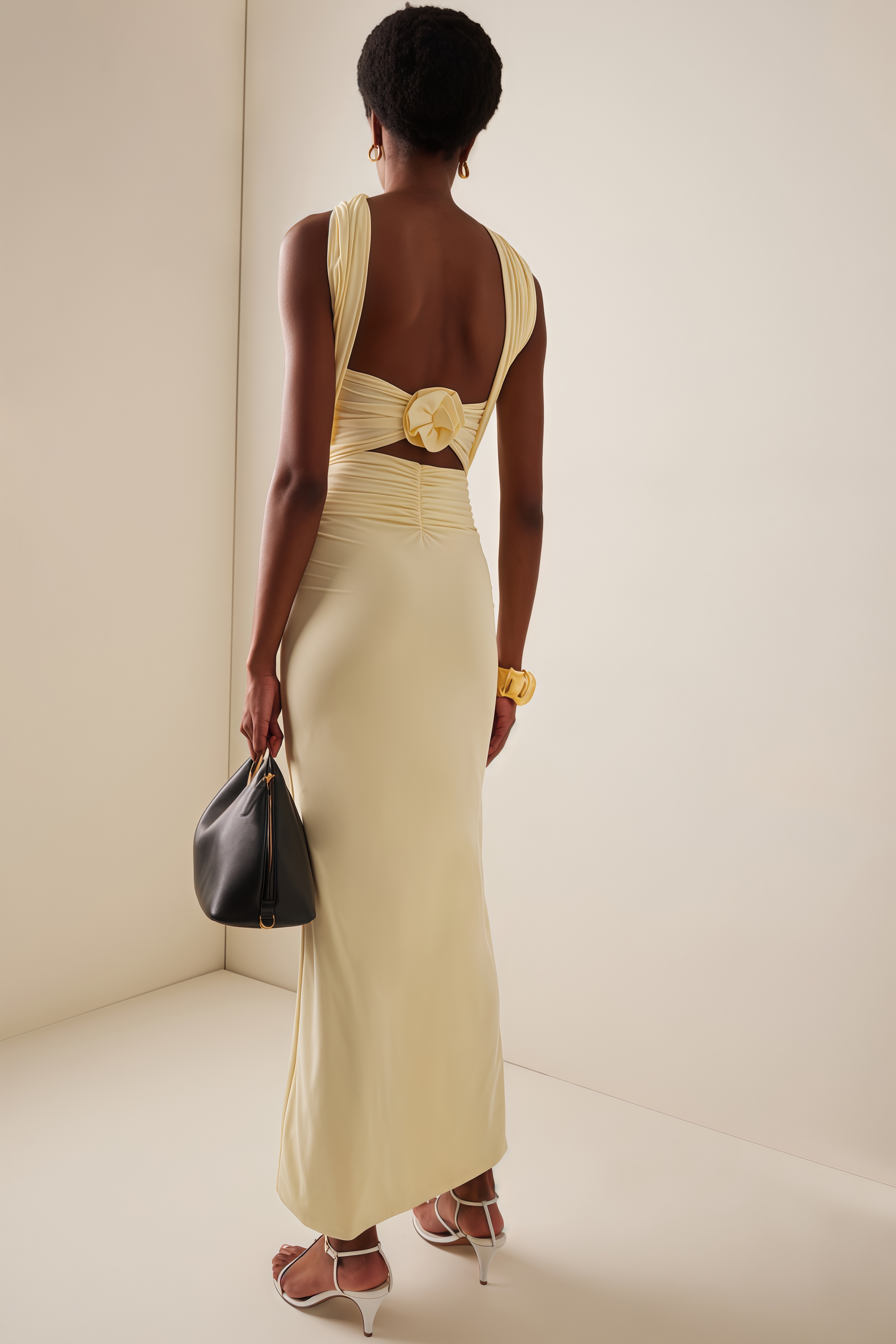 Billysa Ruched Jersey Maxi Dress