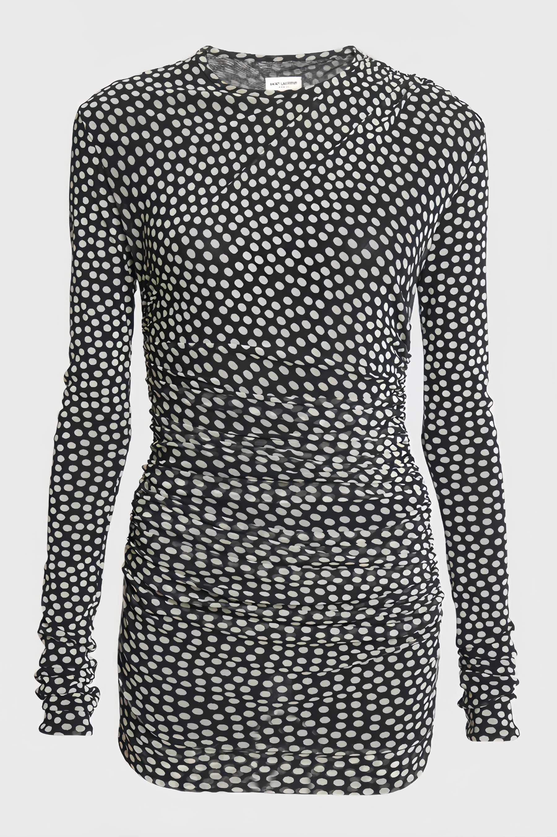 Jaca Polka Dot Hip Wrap Mini Dress