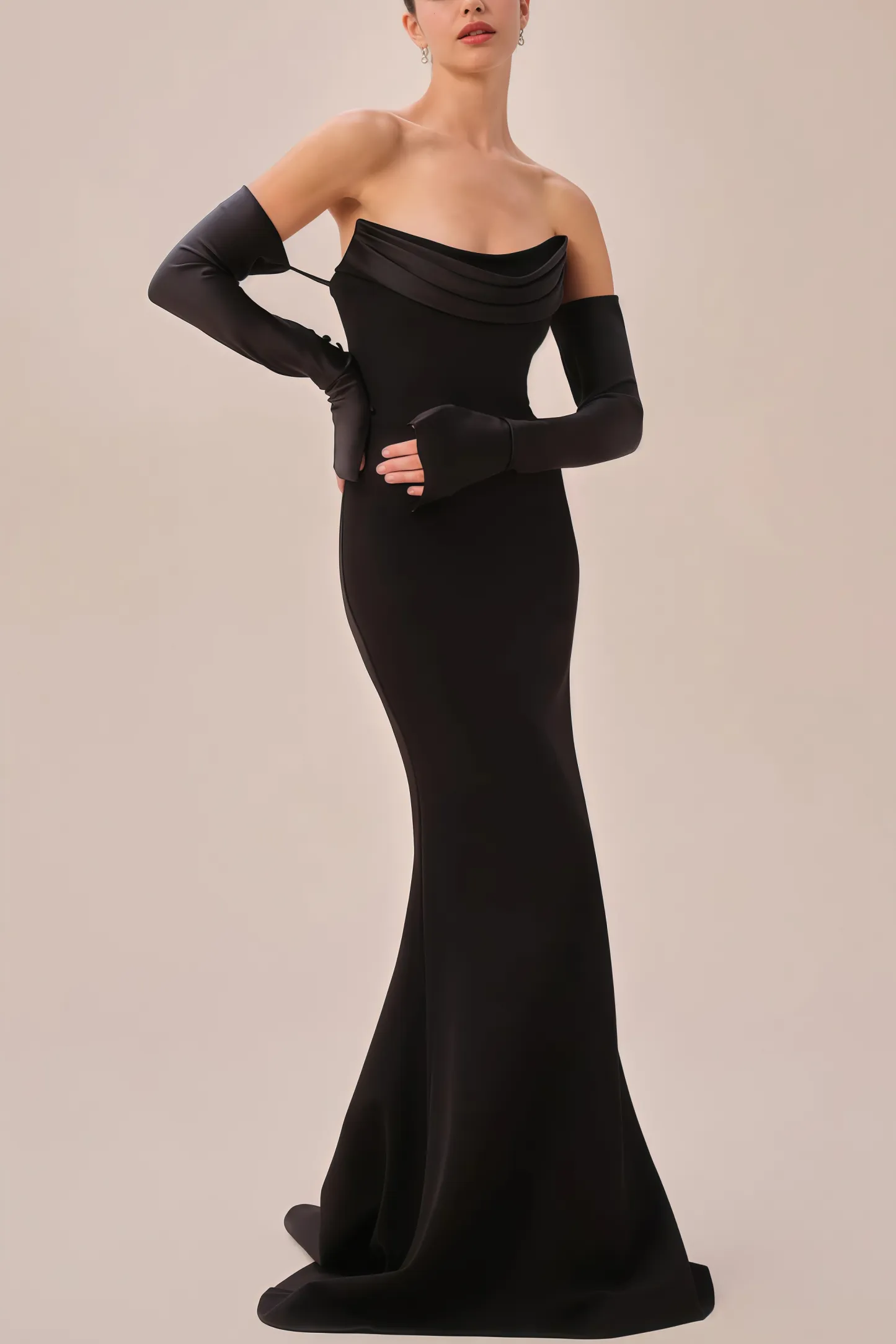 Justa One Shoulder Long Sleeve Maxi Dress
