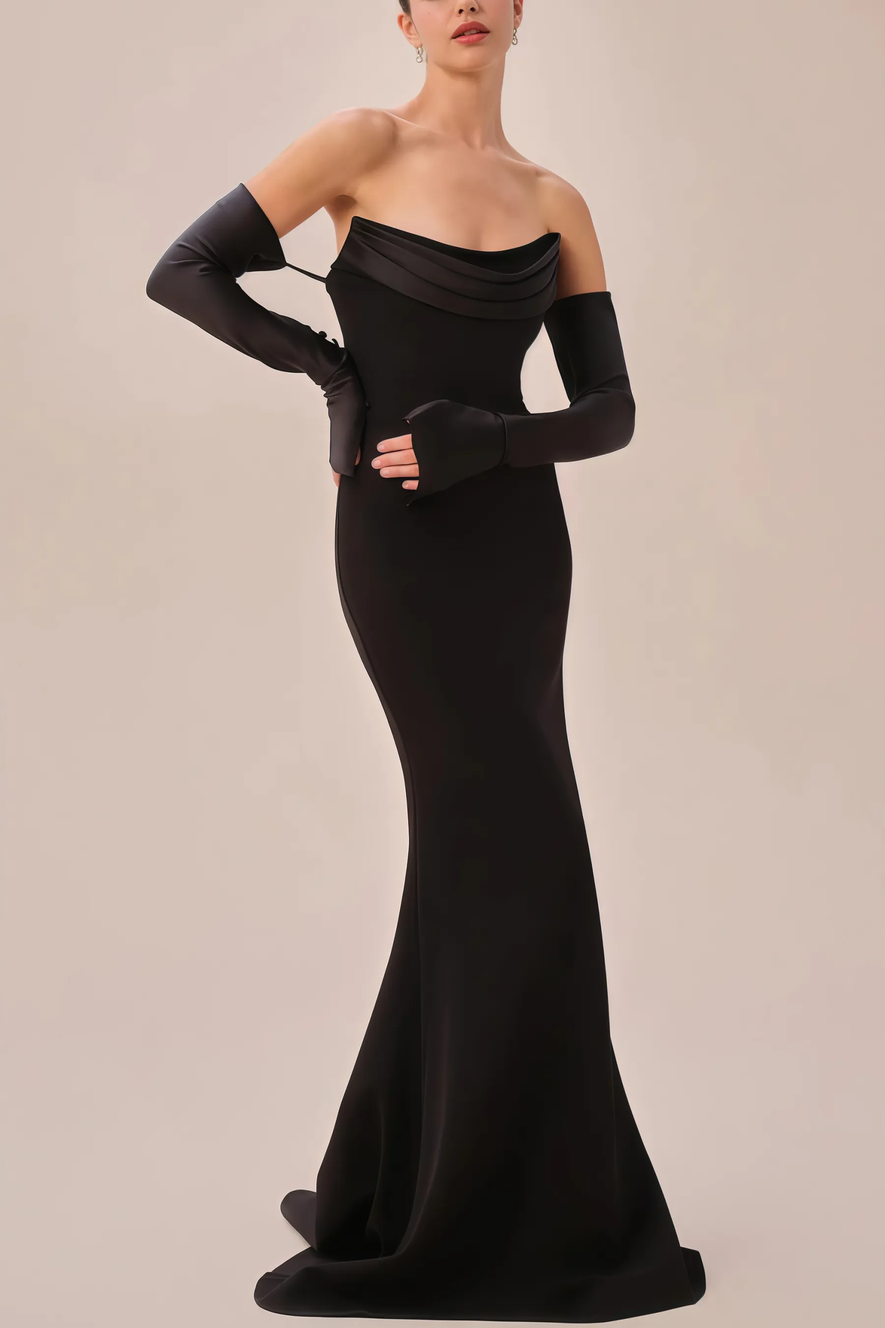 Justa One Shoulder Long Sleeve Maxi Dress
