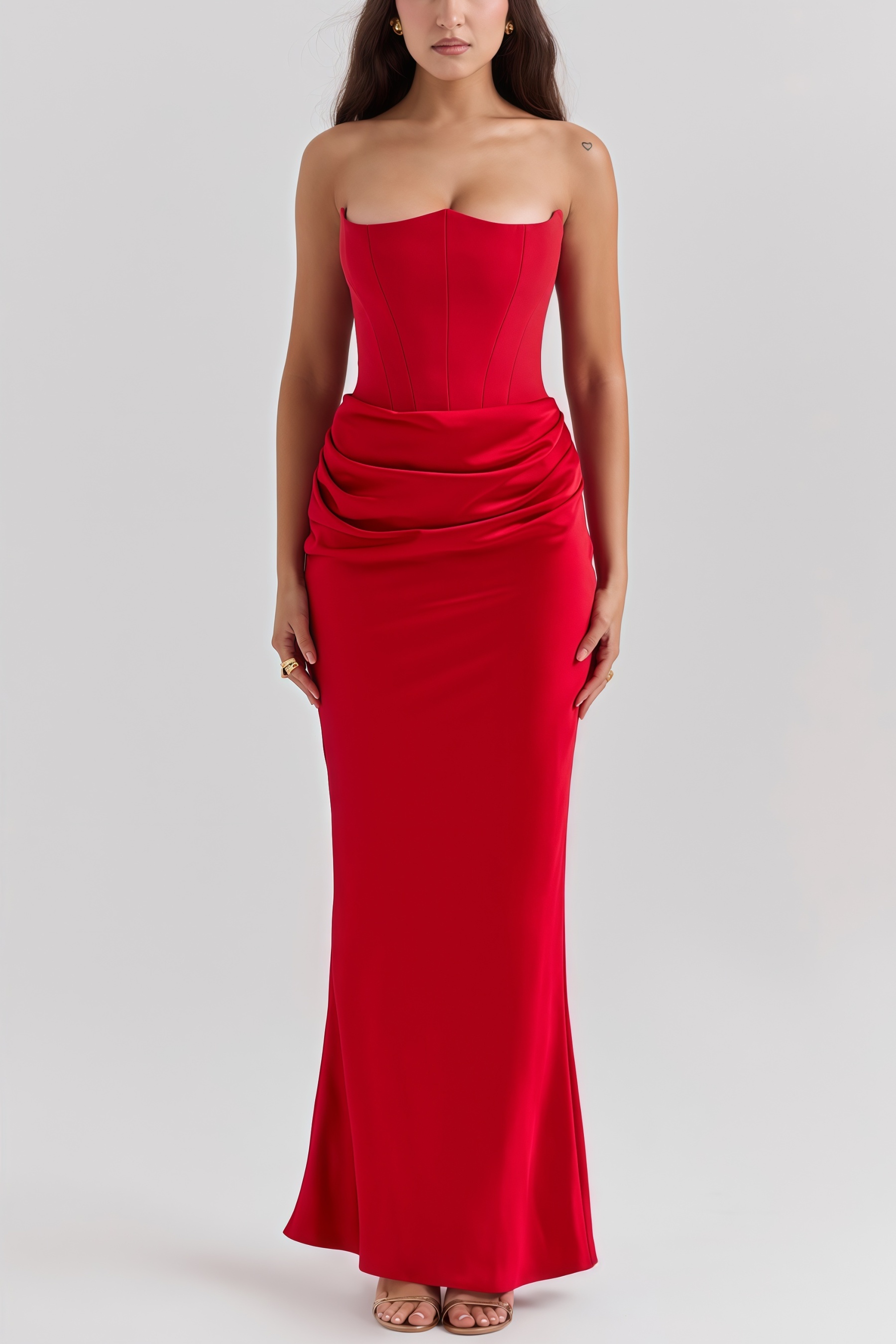 Dolo Strapless Corset Maxi Dress