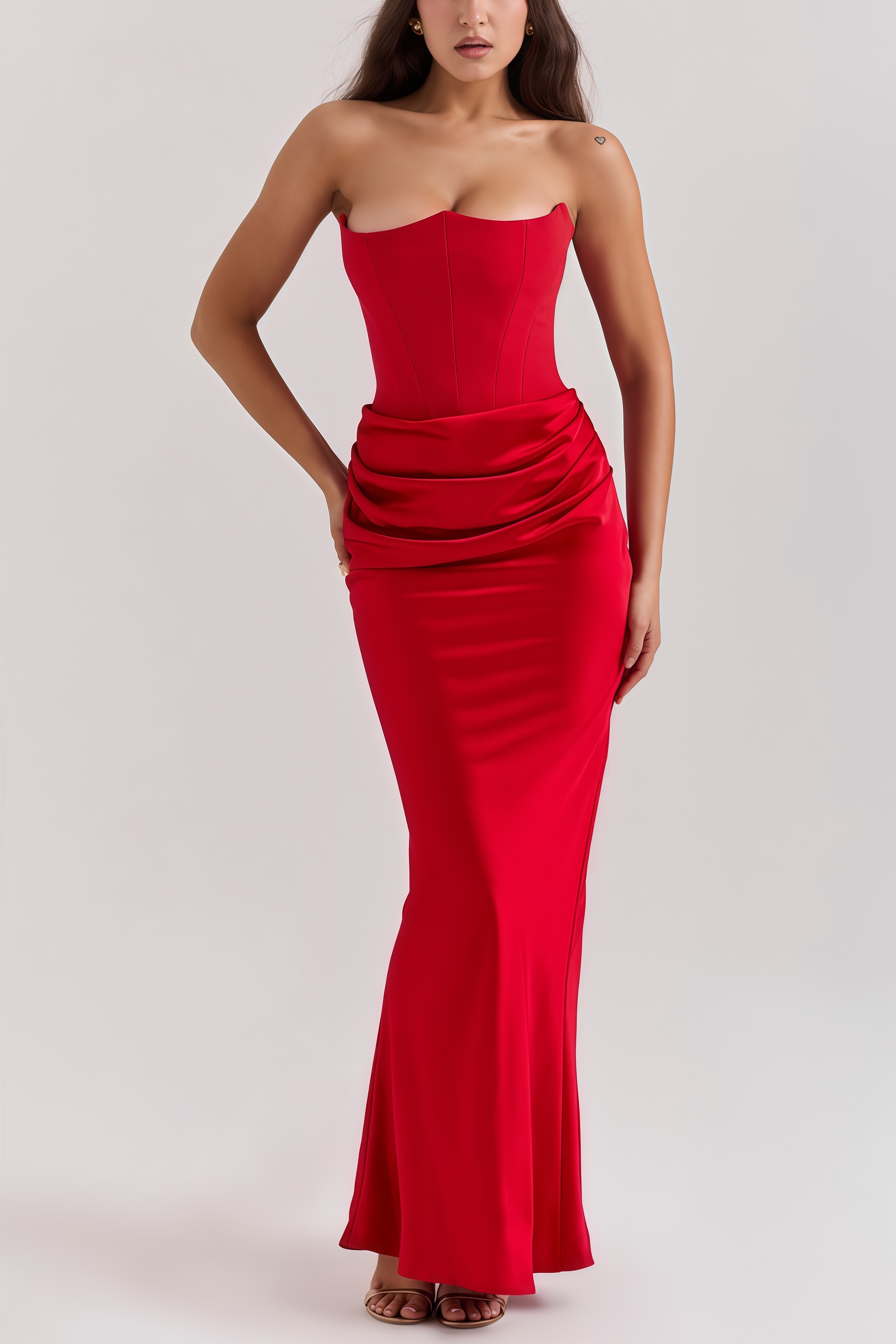 Dolo Strapless Corset Maxi Dress