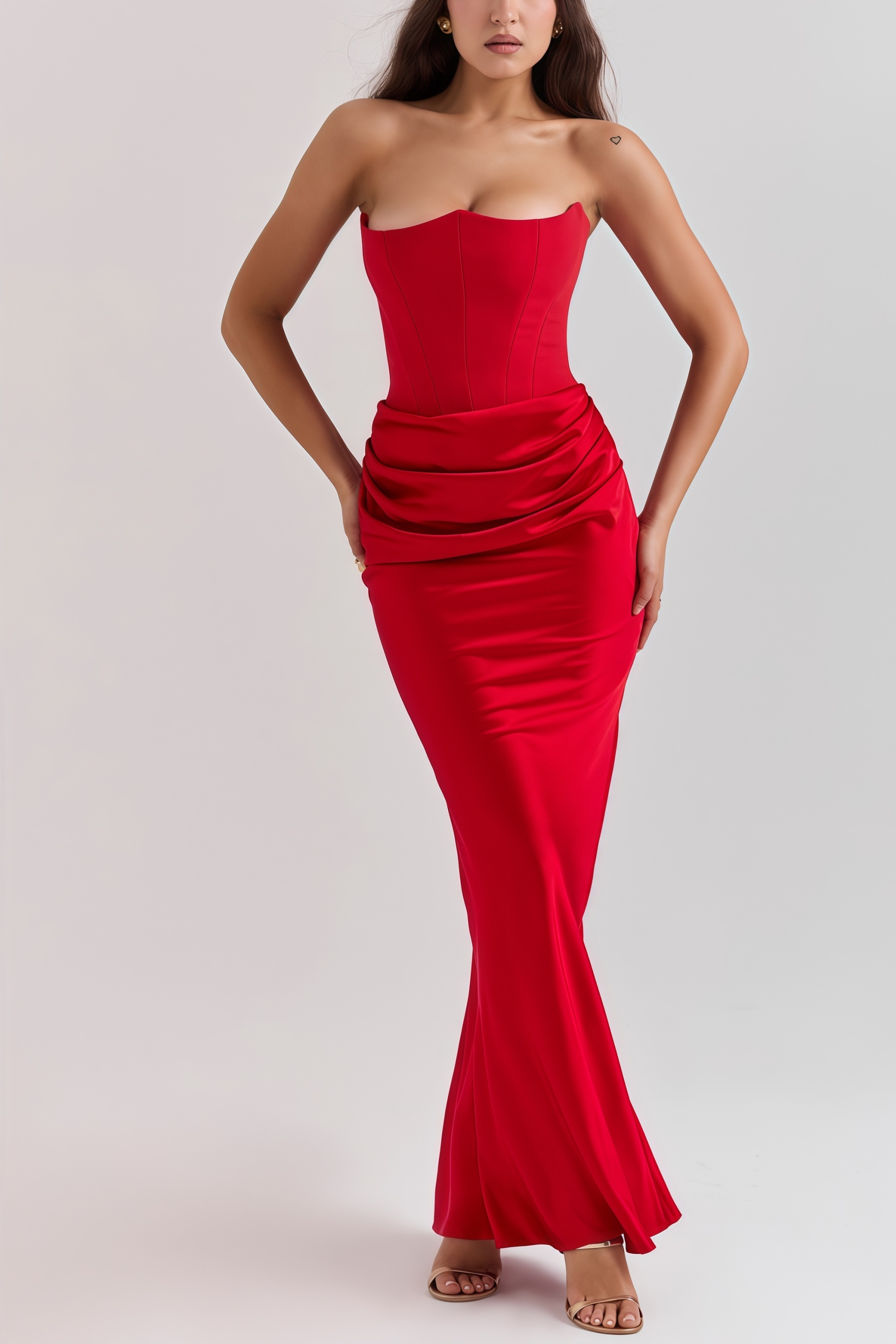 Dolo Strapless Corset Maxi Dress