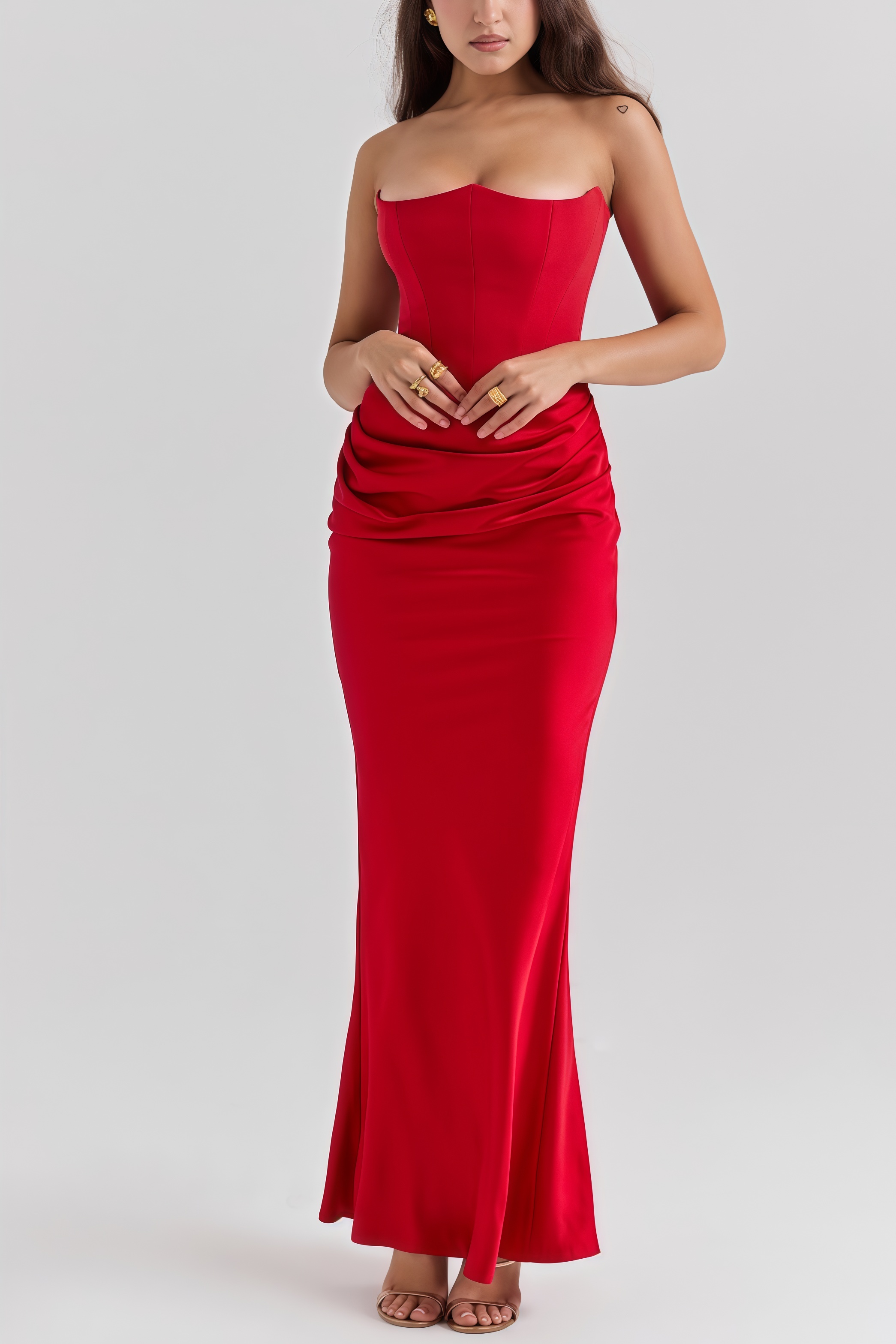 Dolo Strapless Corset Maxi Dress