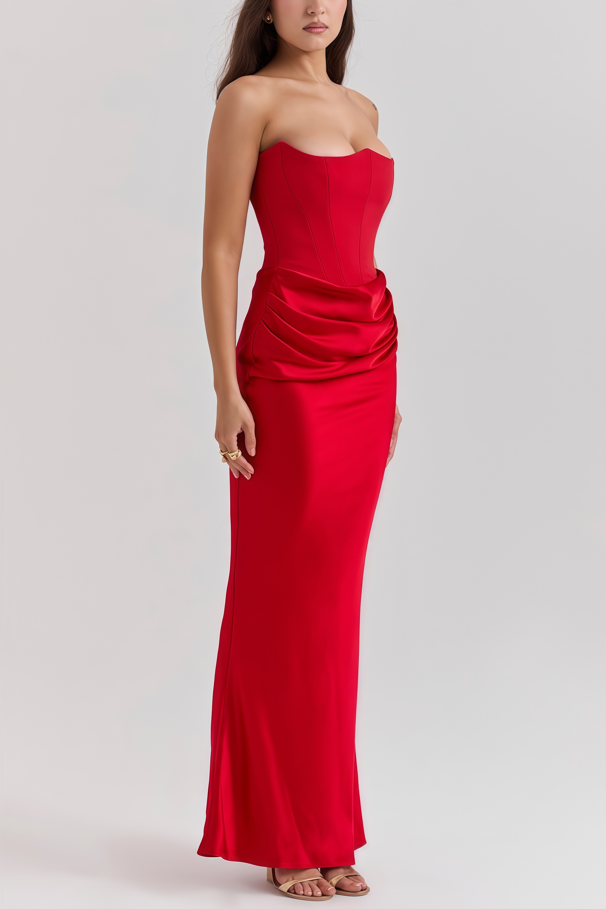 Dolo Strapless Corset Maxi Dress