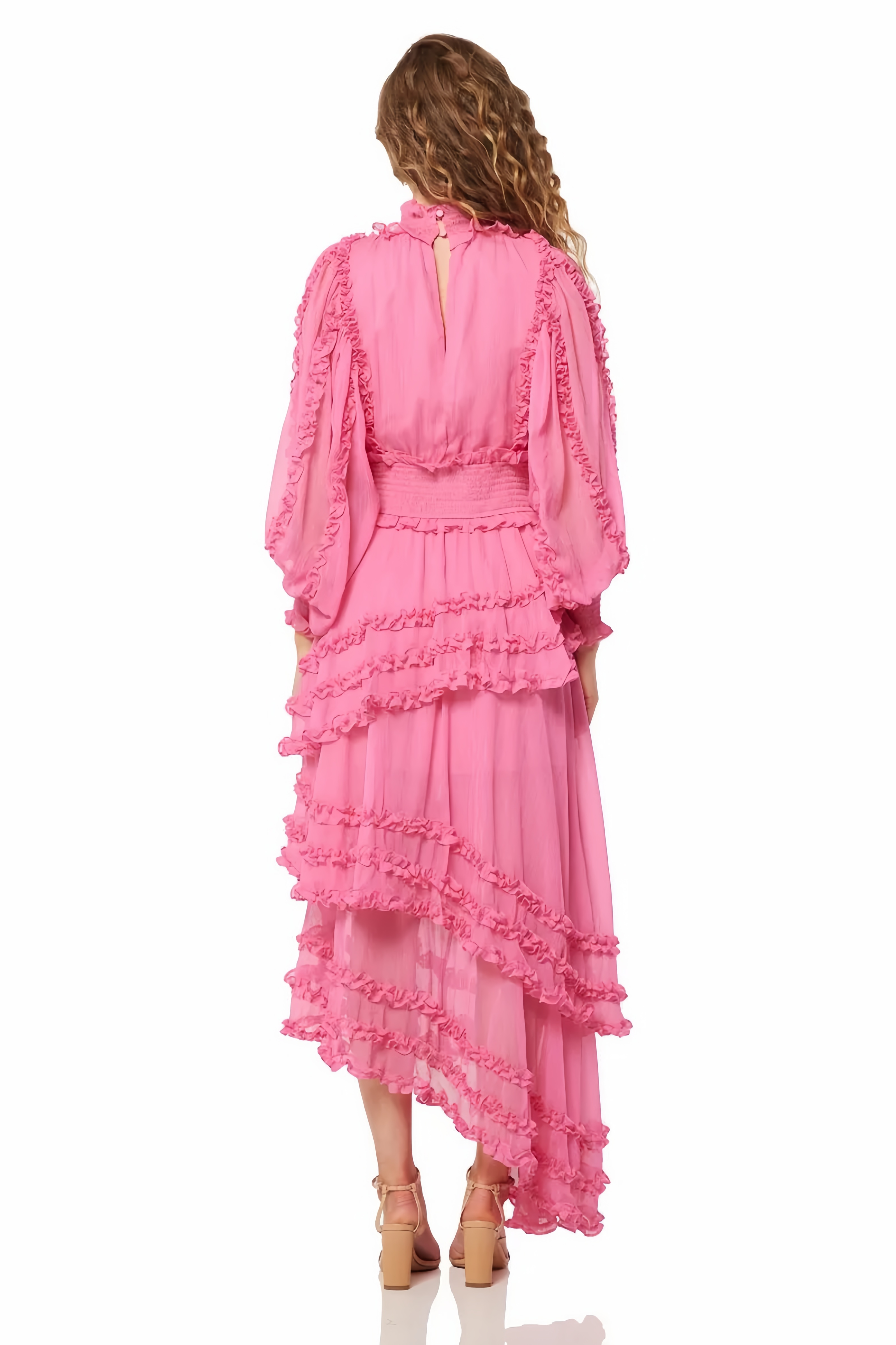 Iva Long Sleeve Waistless Maxi Dress