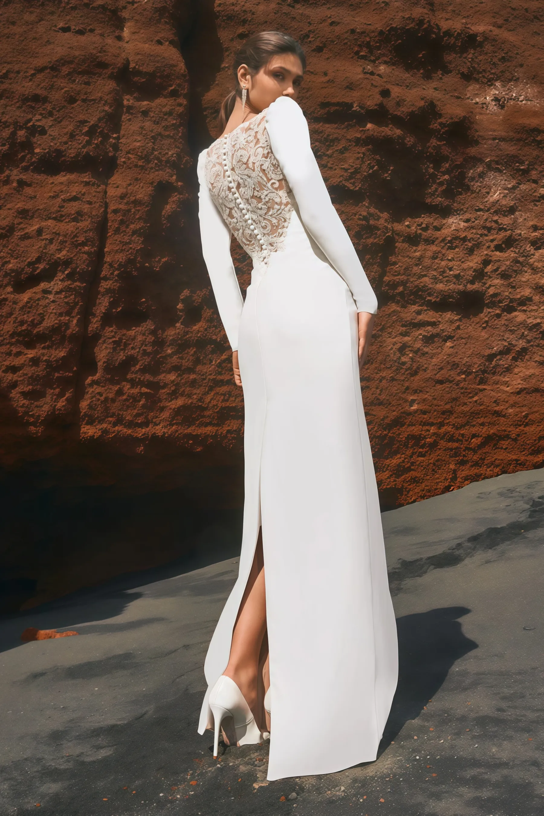 Haliy Long Sleeve Satin Maxi Dress