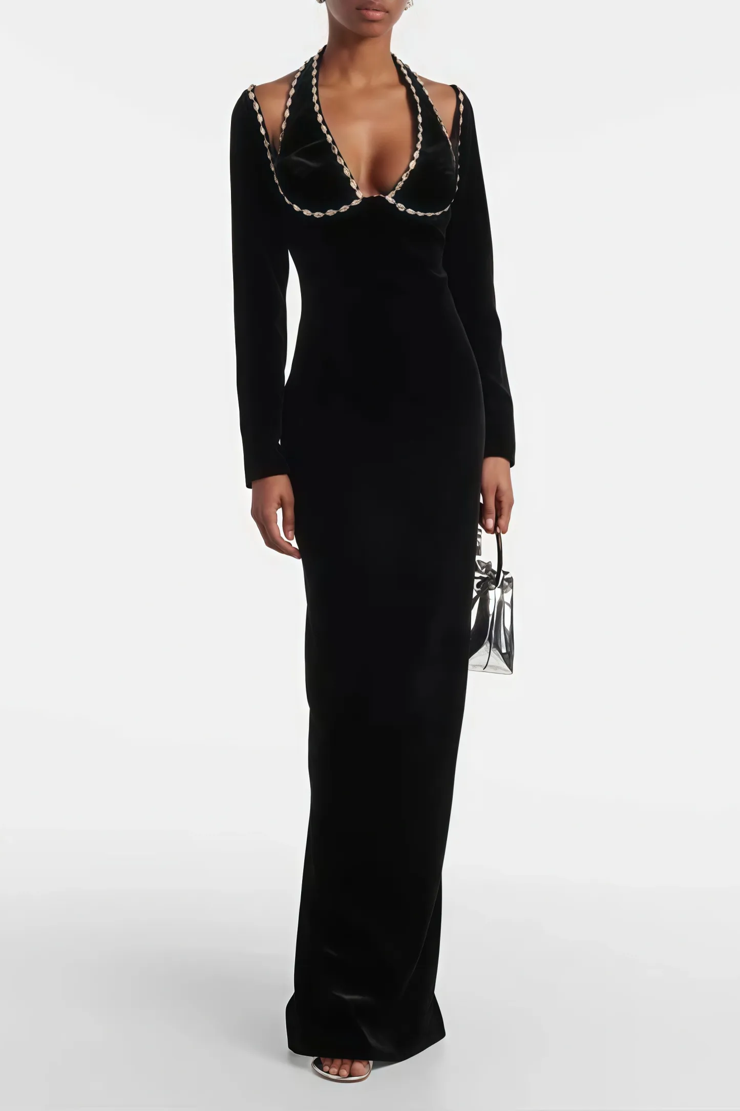 Revie V-Neck Bandage Maxi Dress