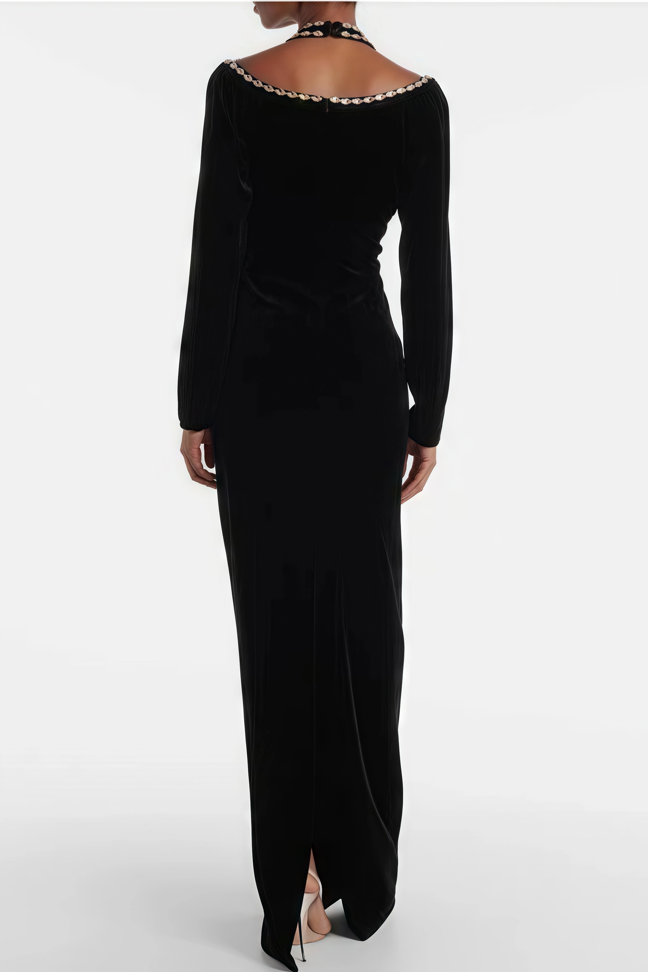 Revie V-Neck Bandage Maxi Dress