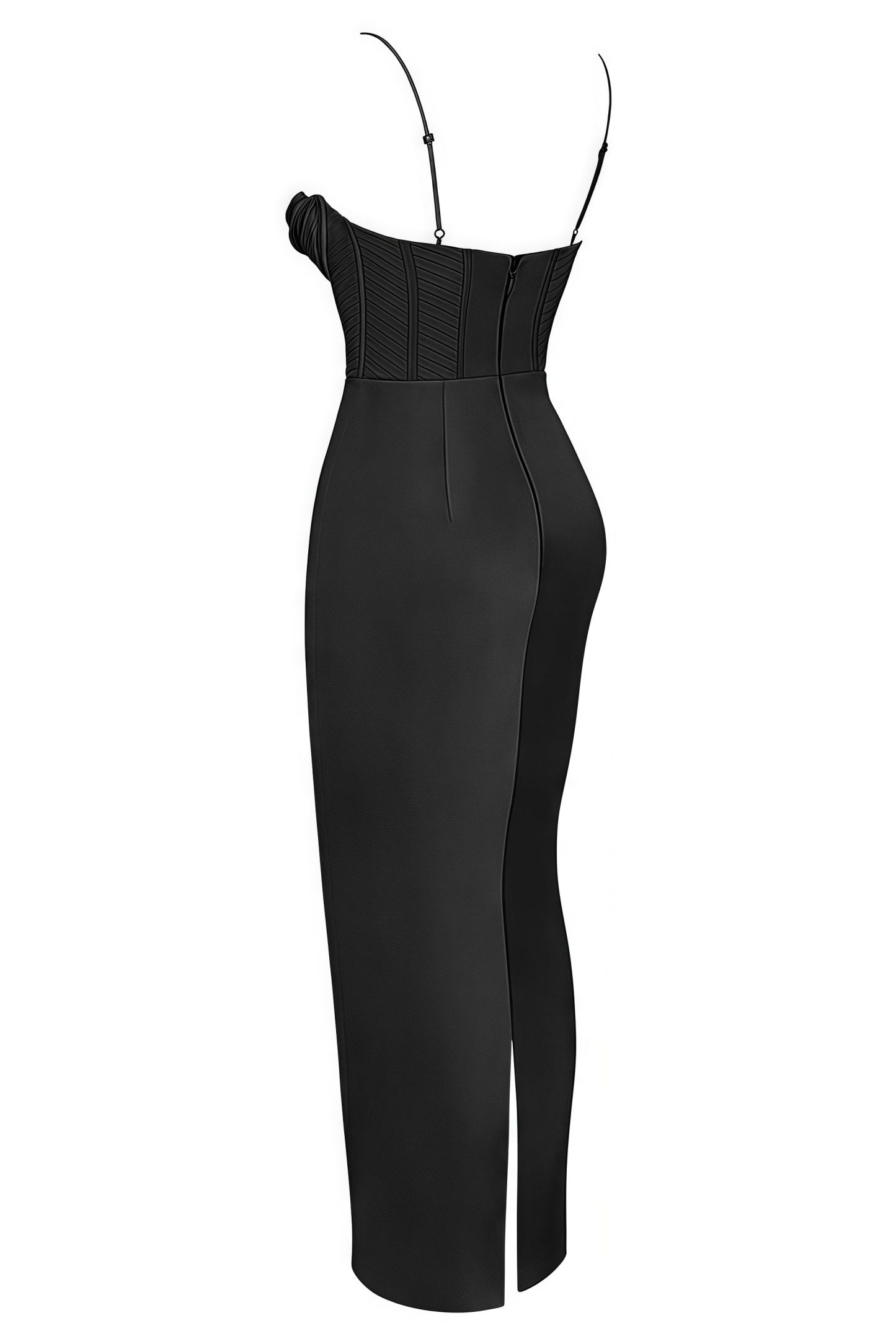 Lesa Black Corset Maxi Dress