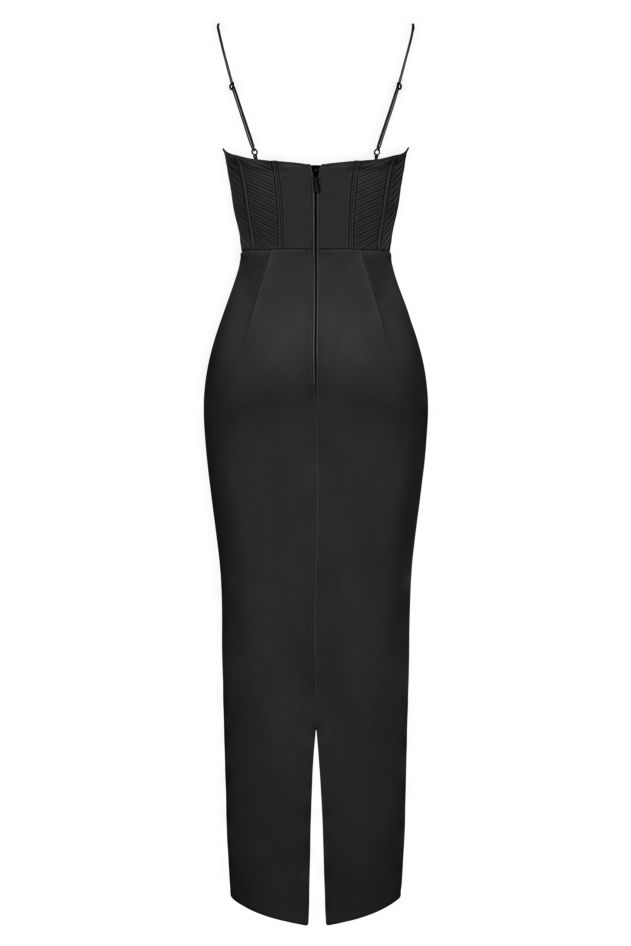 Lesa Black Corset Maxi Dress