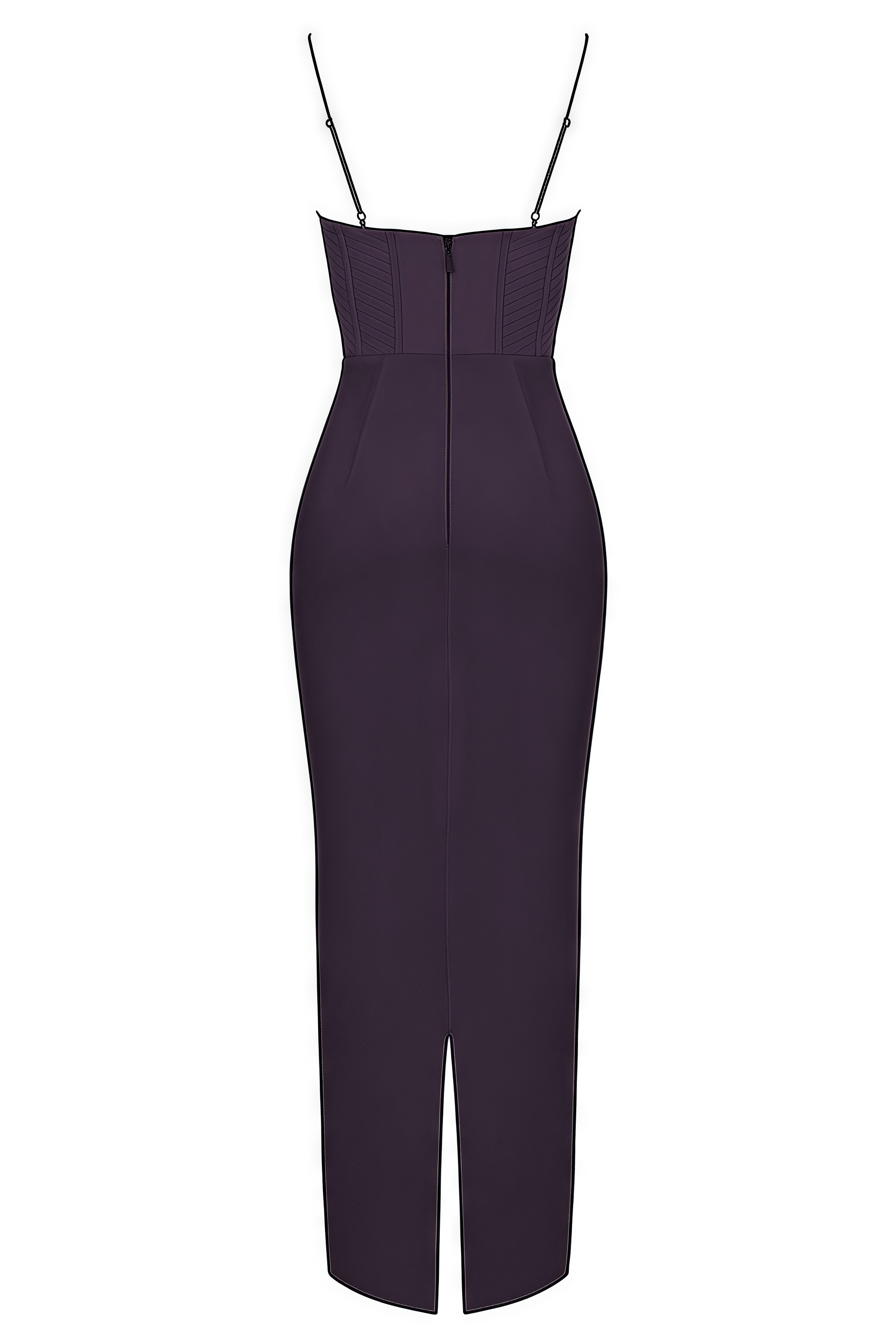 Elily Night Shade Corset Maxi Dress
