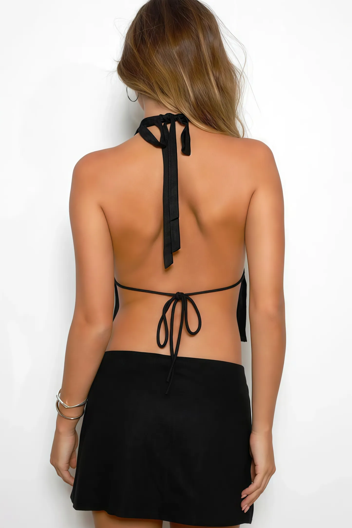 Xanthe Beaded Floral Backless Mini Dress Set