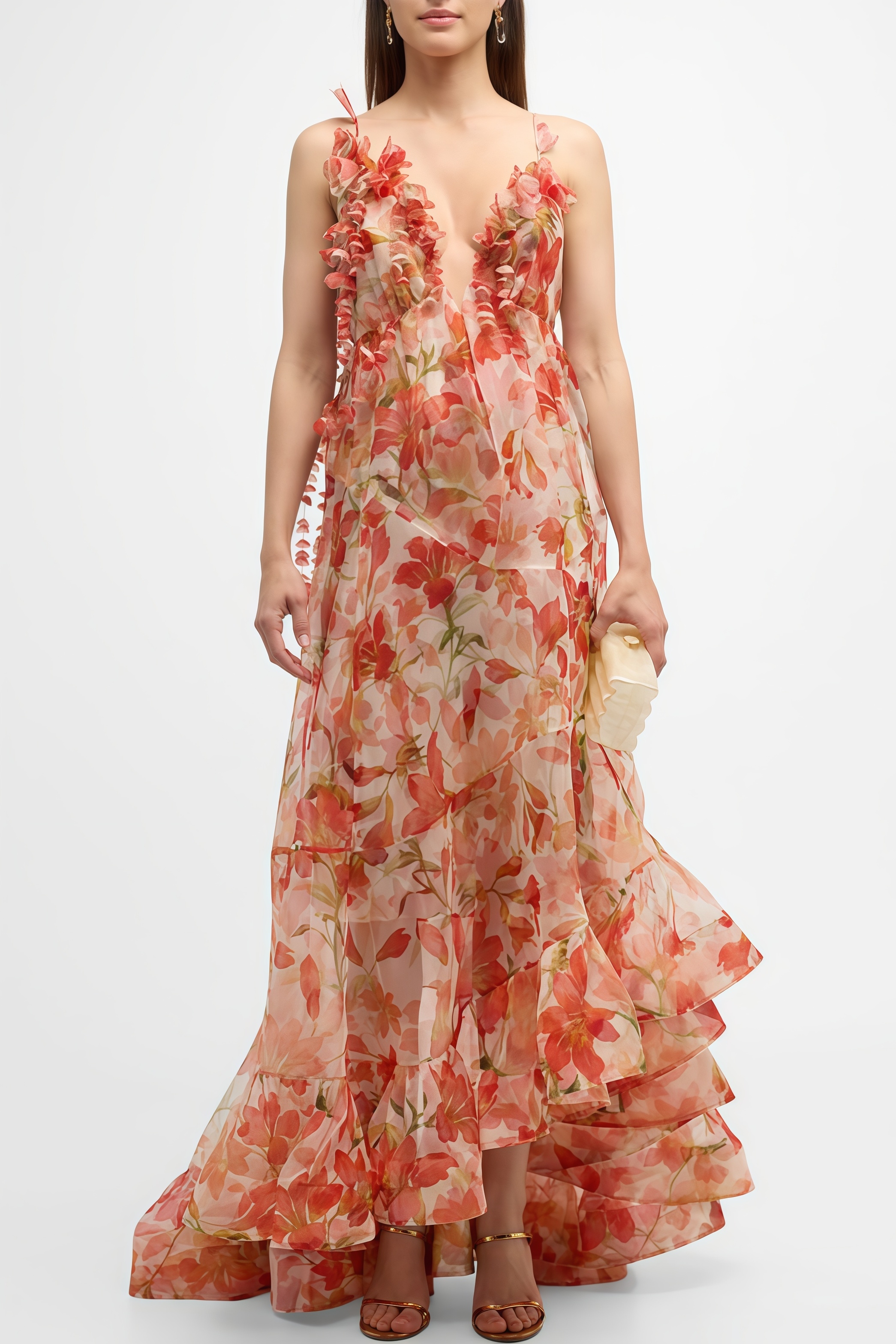 Brice Printed Layered Maxi Dress