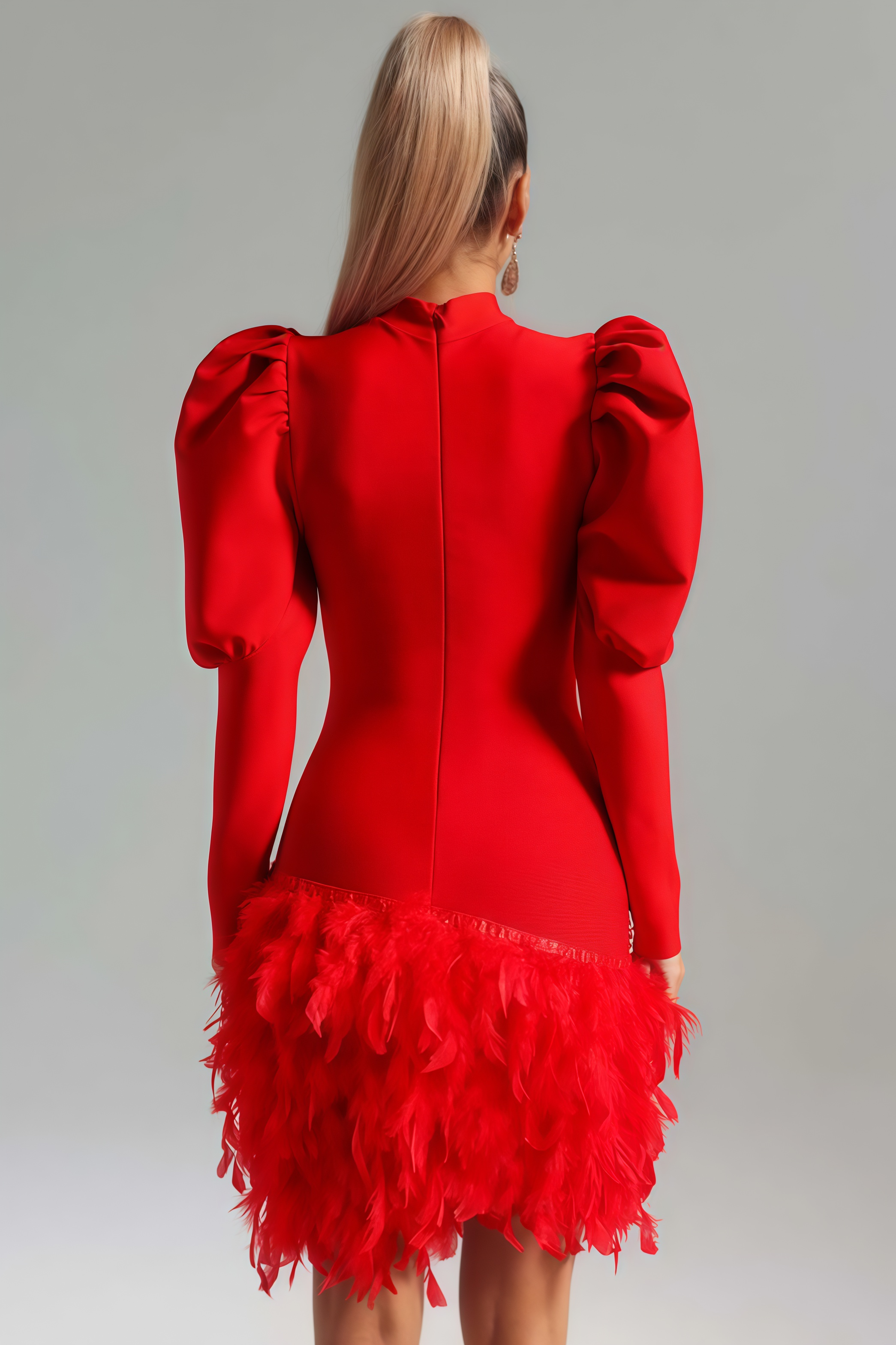 Bree Diamond Feather Mini Dress
