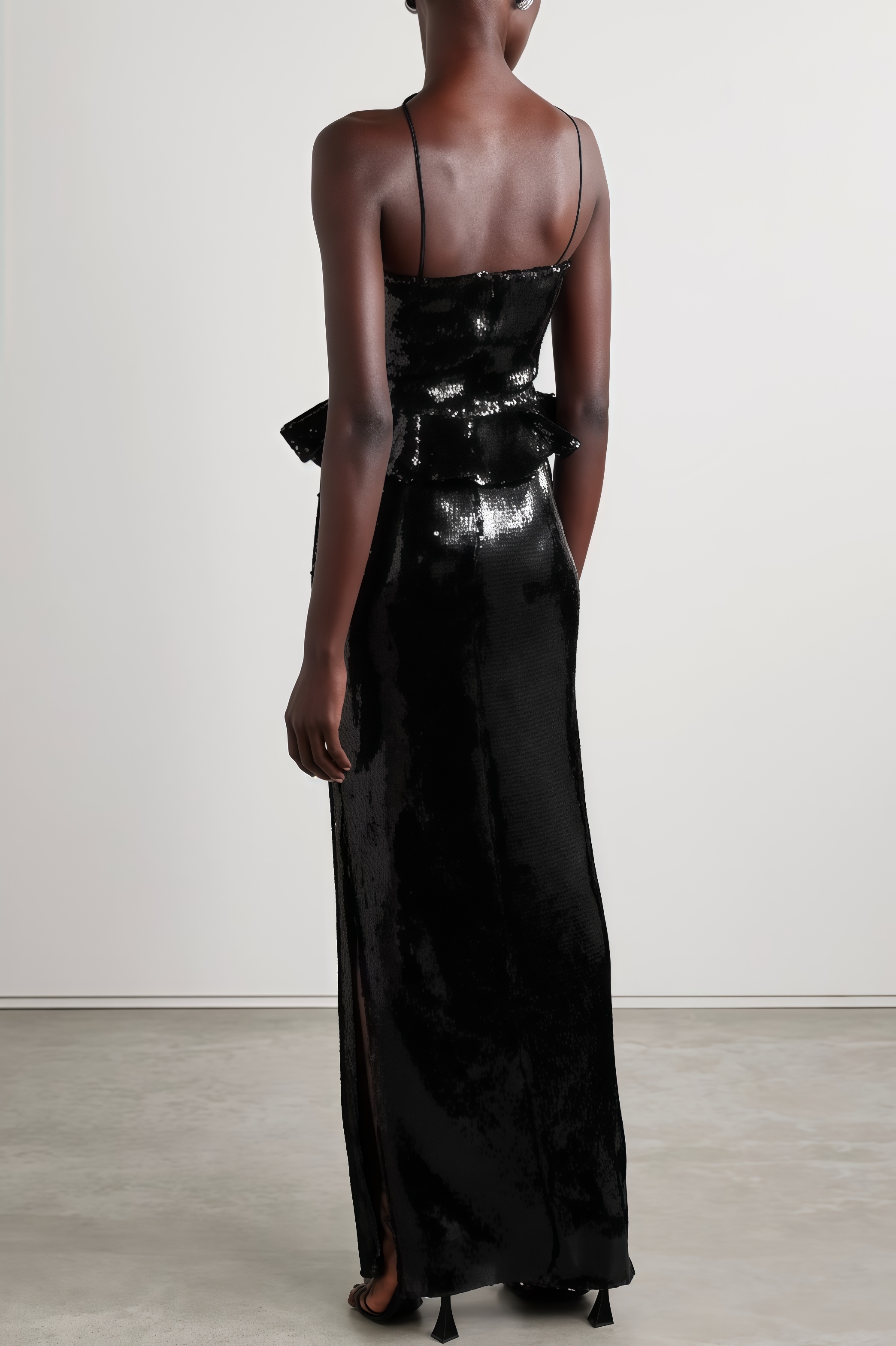 Hadley Sequined Tulle Puff Maxi Dress