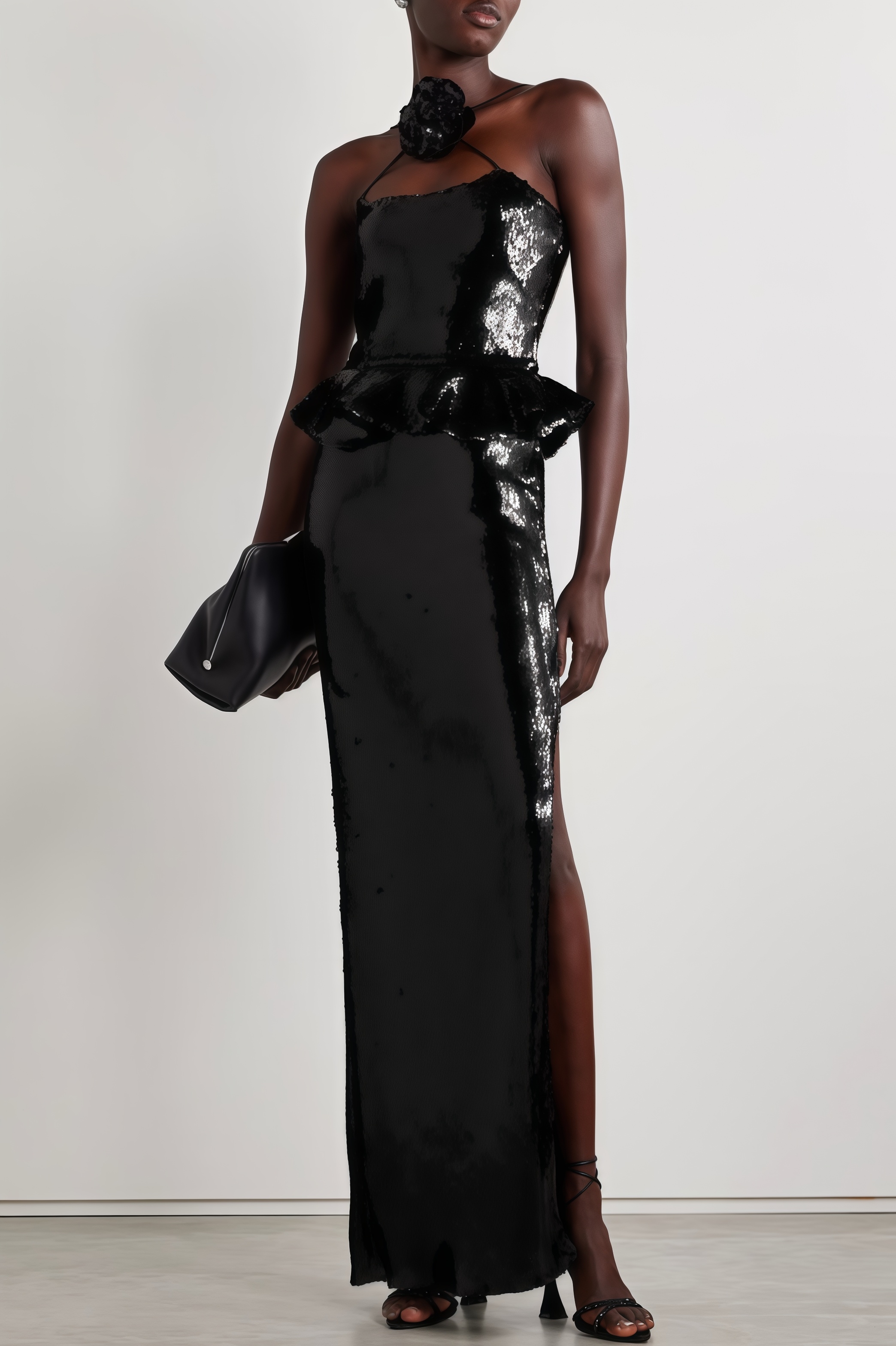 Hadley Sequined Tulle Puff Maxi Dress