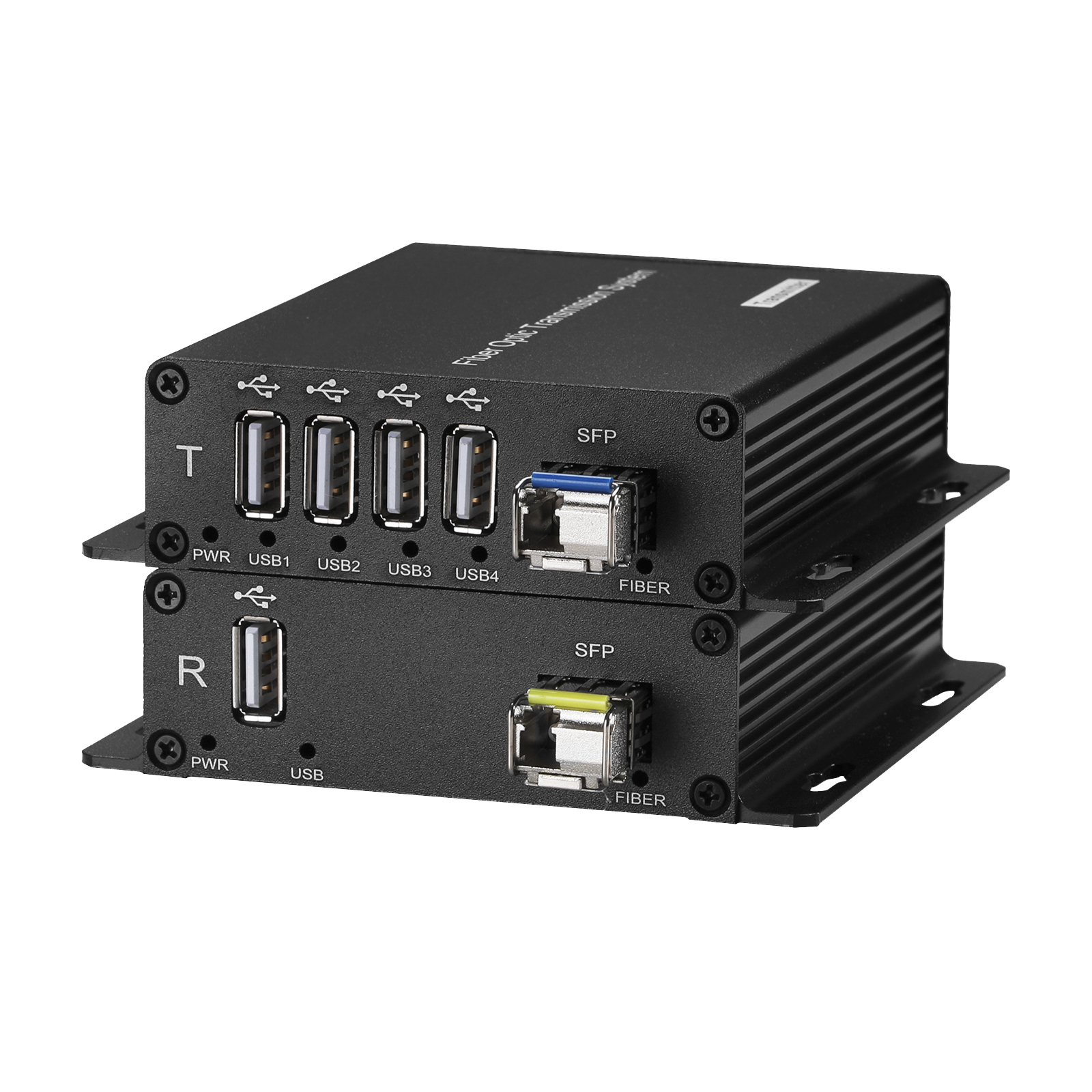 4-Port USB 2.0 1.1 Fiber Optic Extender Kit
