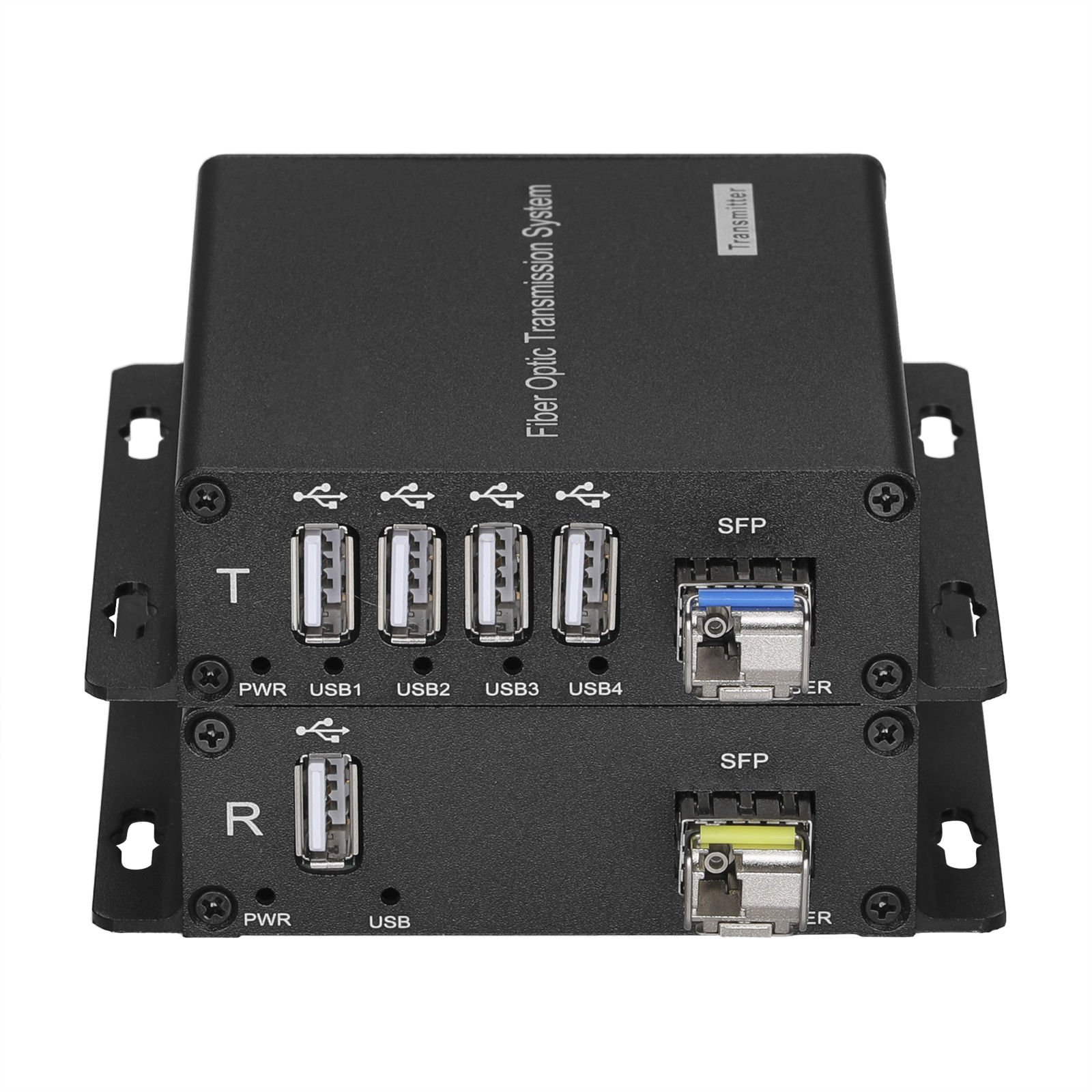 4-Port USB 2.0 1.1 Fiber Optic Extender Kit
