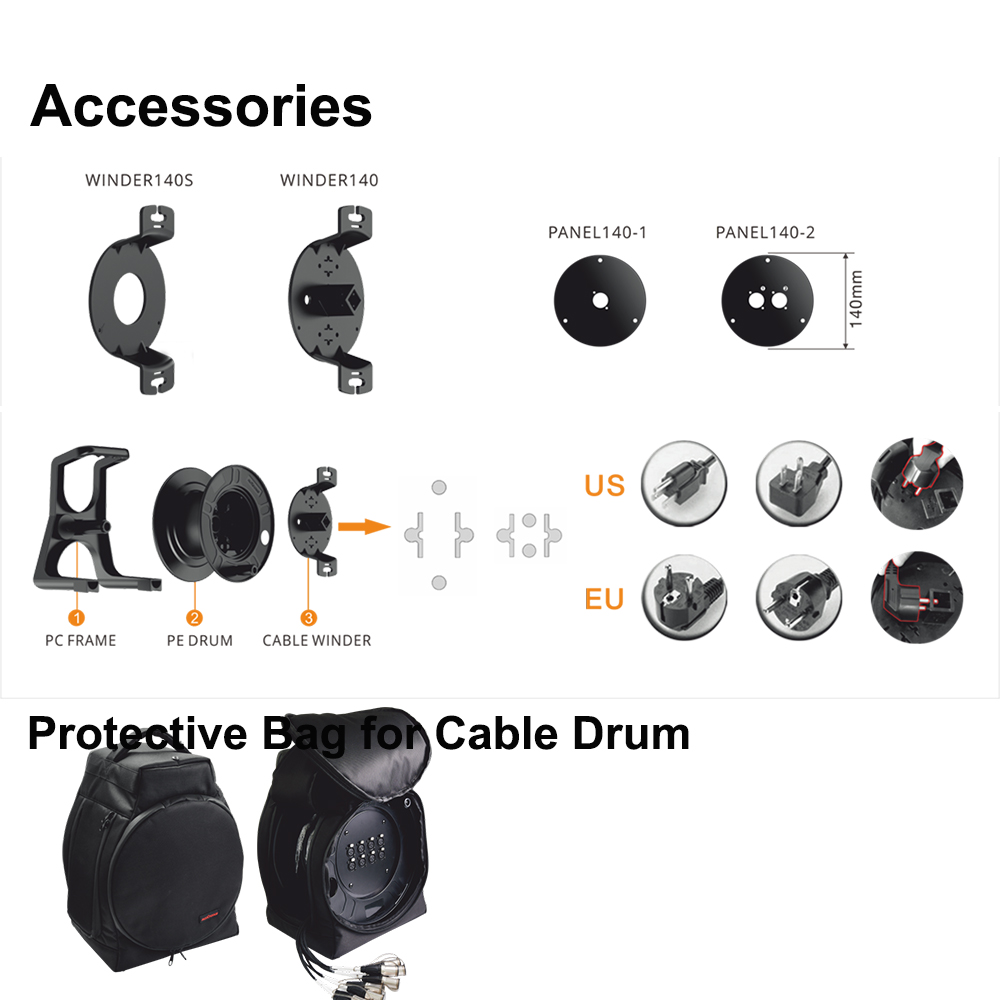 Professional Fiber Optic Cable Drum Reel with Winder - Ø 235 mm