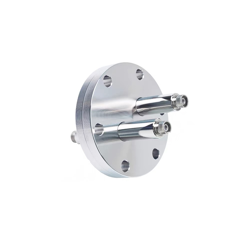 2-port FC/APC Fiber Optic Vacuum Feedthrough CF35 Conflat 2.75" Flange