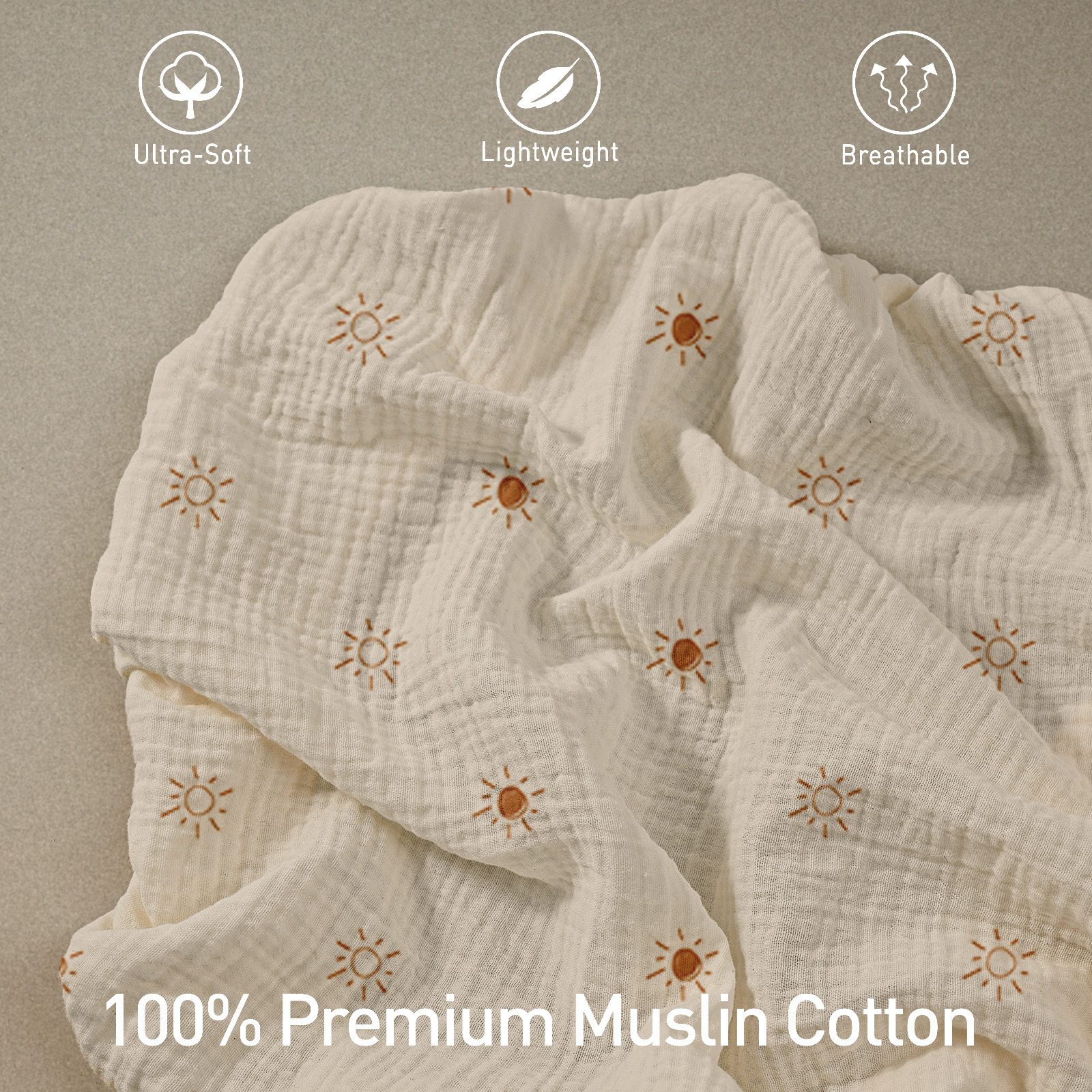 Rising | Muslin Bassinet Sheets 3-Pack | 38''*26''