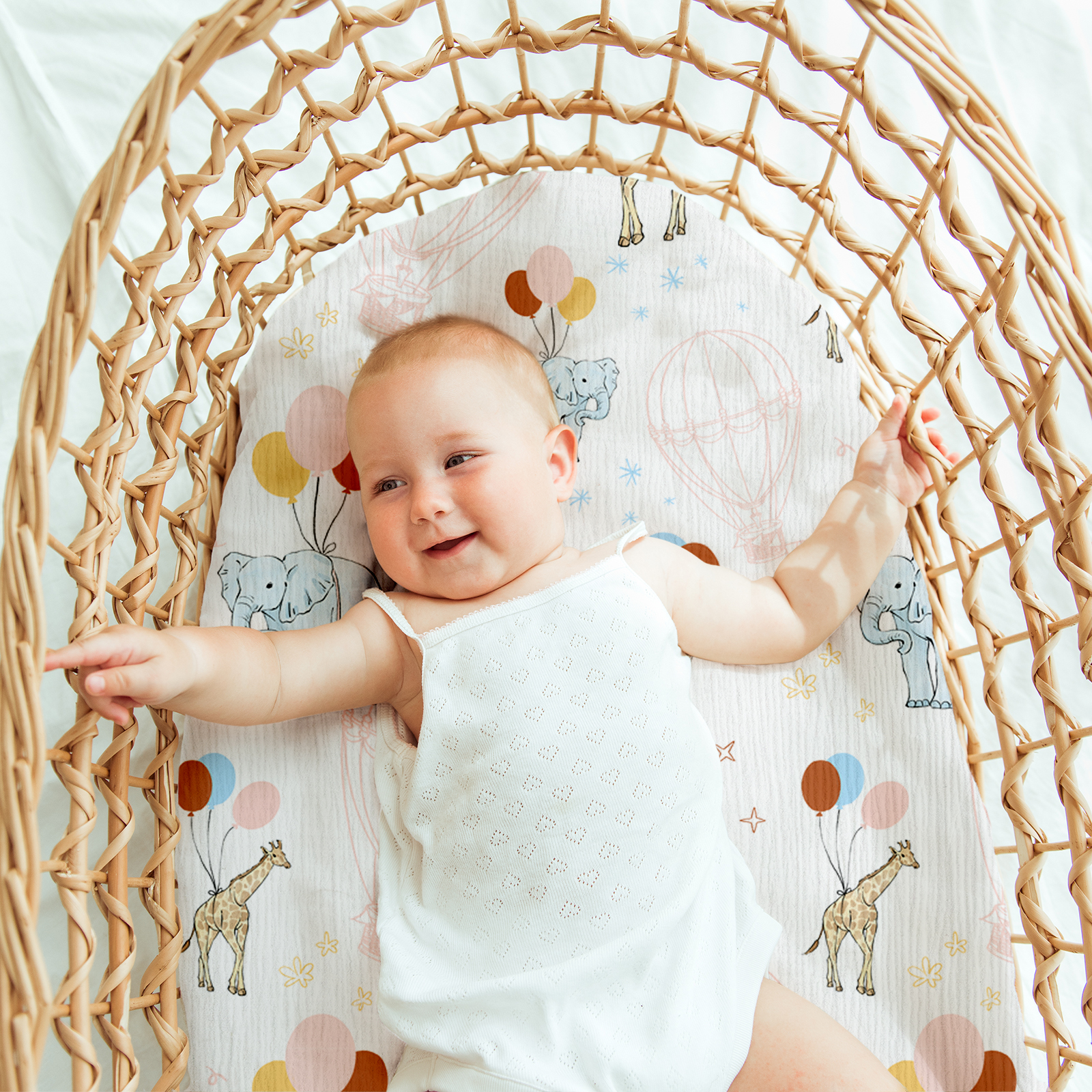 Fantasy Amusement Park | Muslin Bassinet Sheets 2-Pack | 33''*17'' 100% | Muslin Cotton