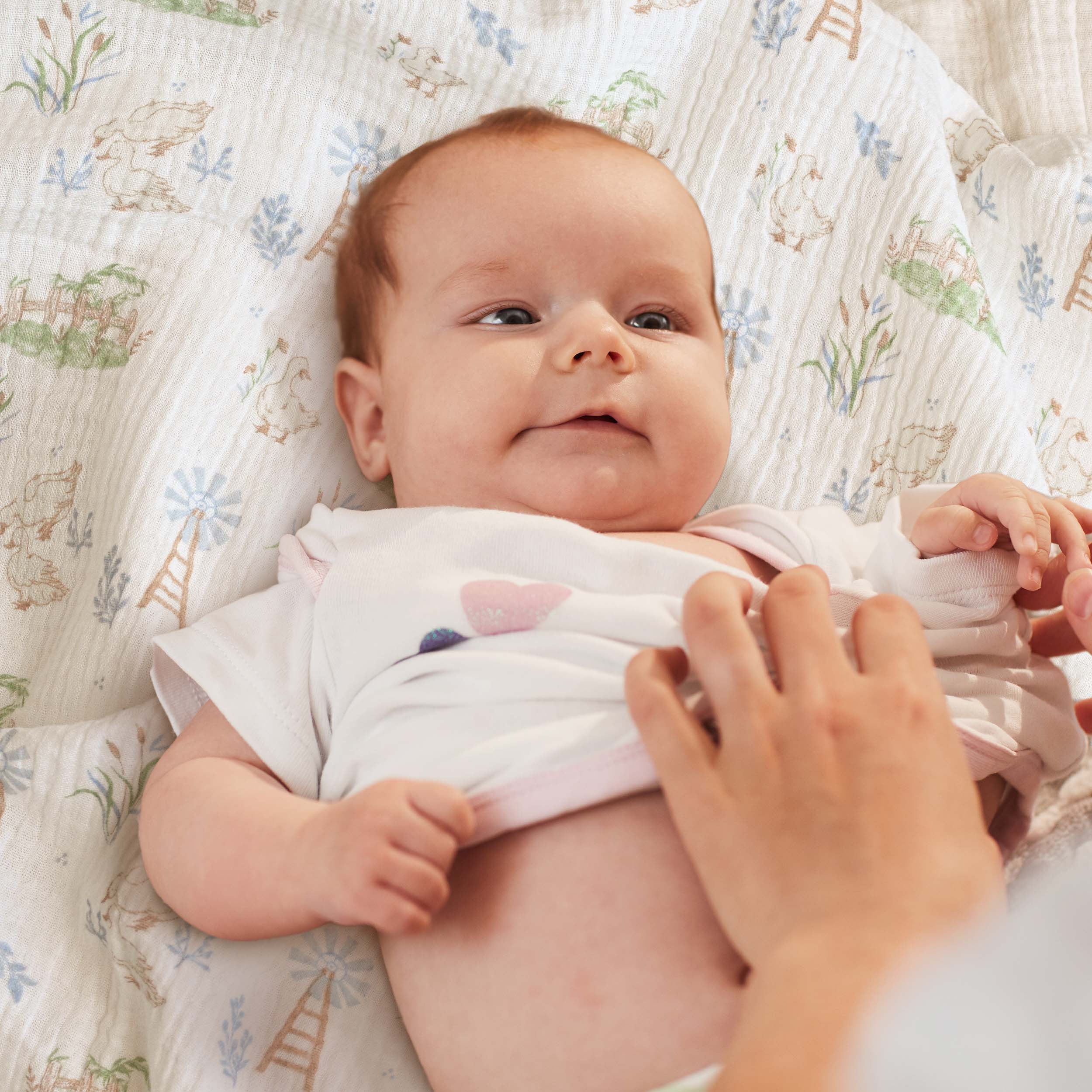 Muslin Swaddle Blankets 3-Pack | 38"x40" | Farm Holidays