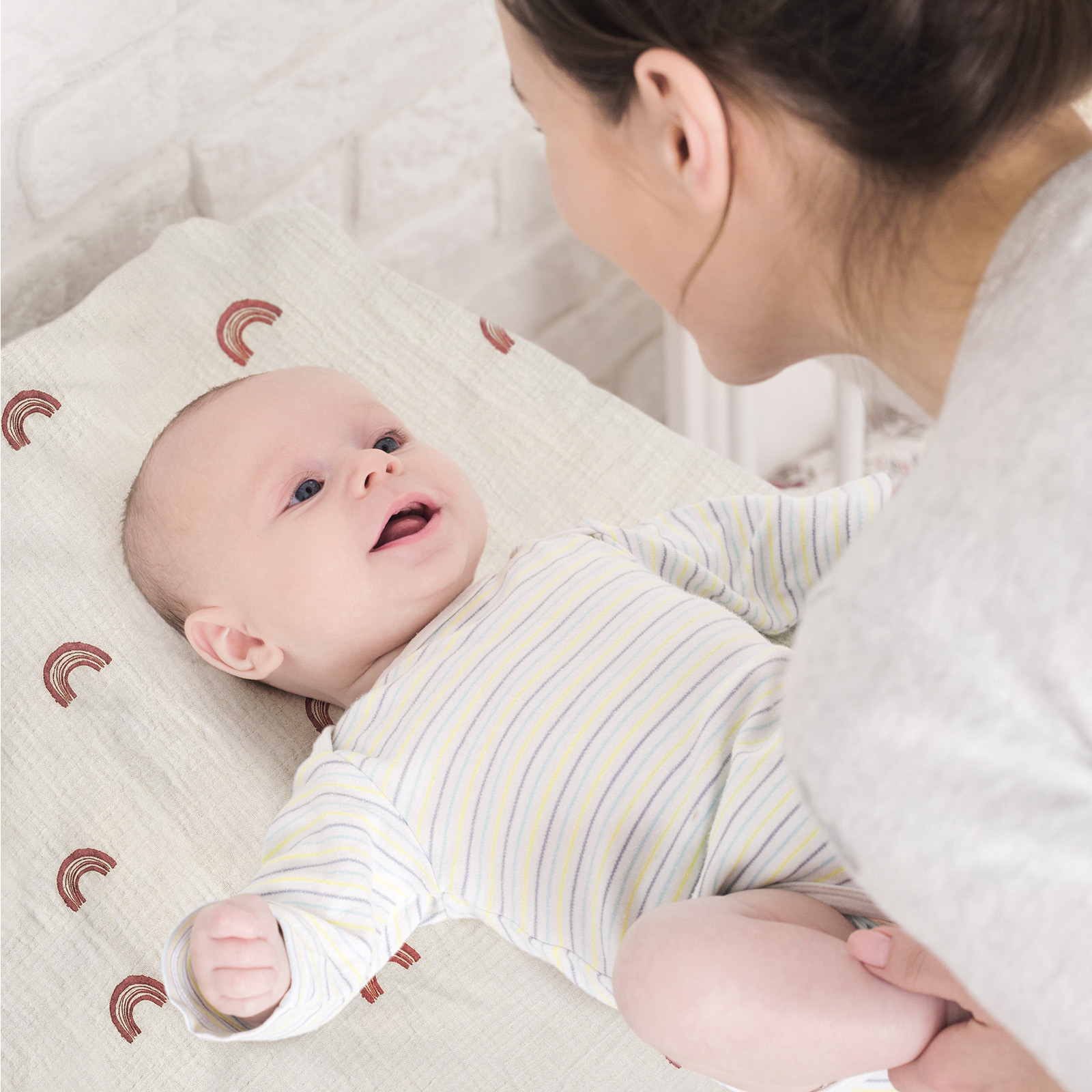 Vibrant Rainbow  | Bassinet Sheets 3-Pack | 33''*17''