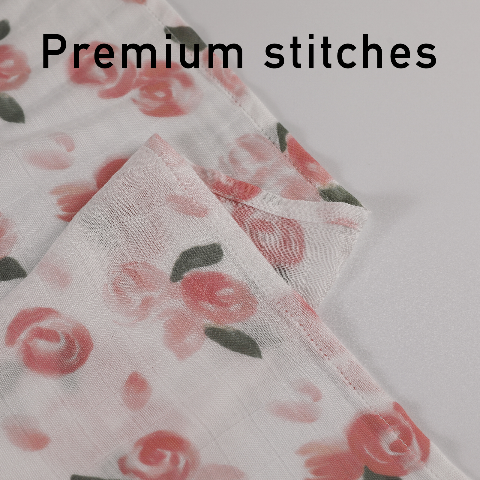 Muslin Swaddle Blankets 6-Pack, 27 X 27" - Rugosa Rose