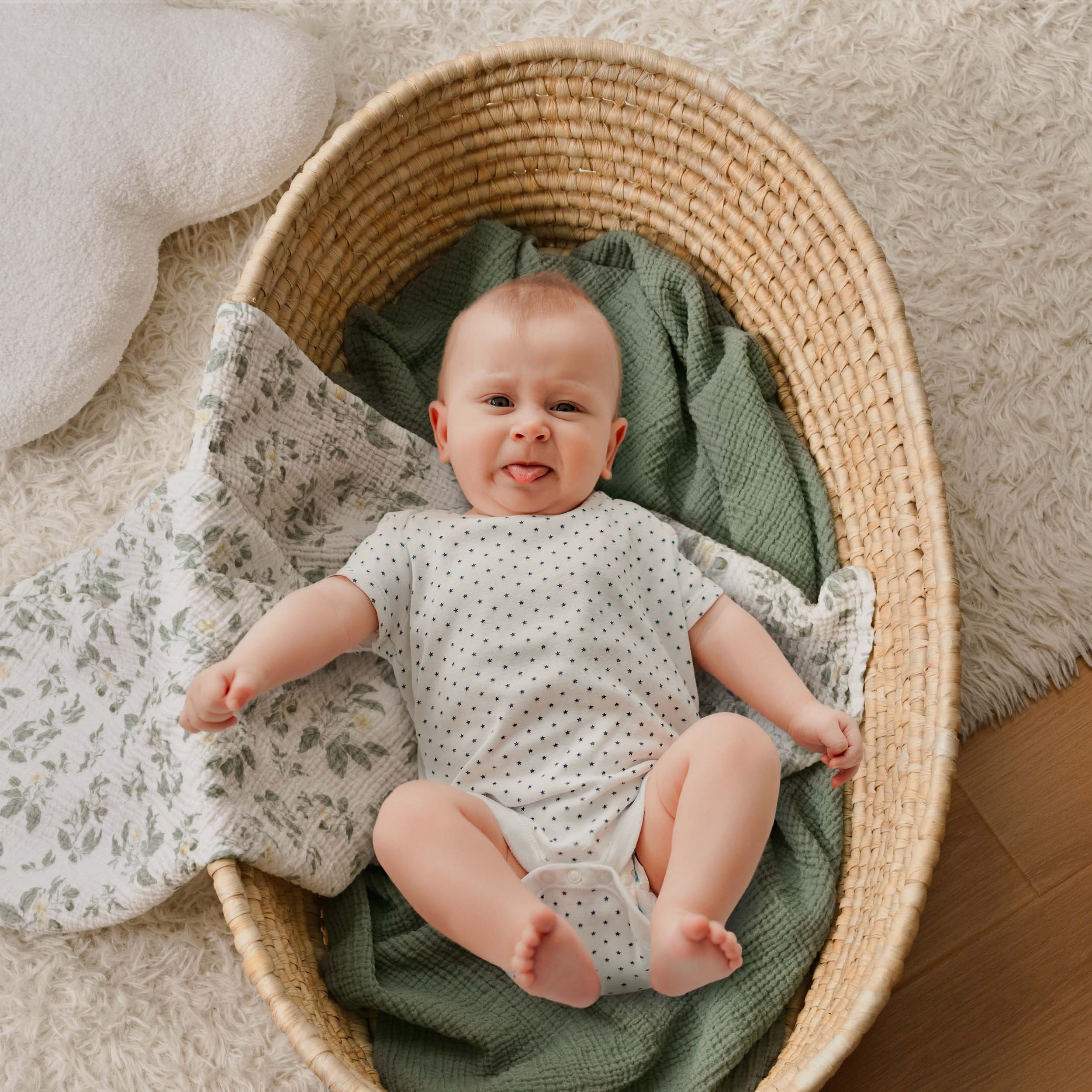 Muslin Swaddle Blankets 3-Pack | 38"x40" | Osmanthus Fragrance