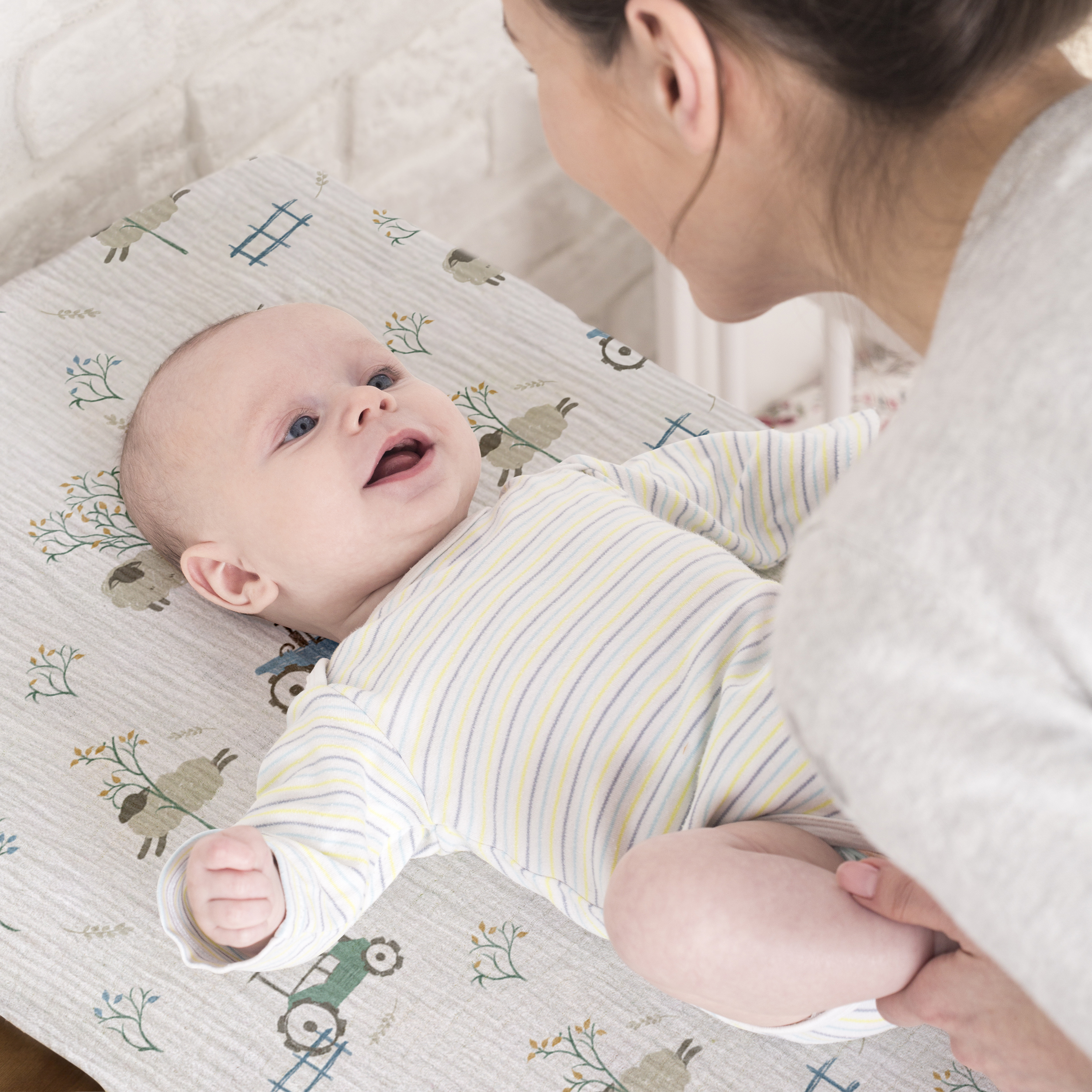 Farm life  | Muslin Bassinet Sheets 3-Pack | 33''*17''