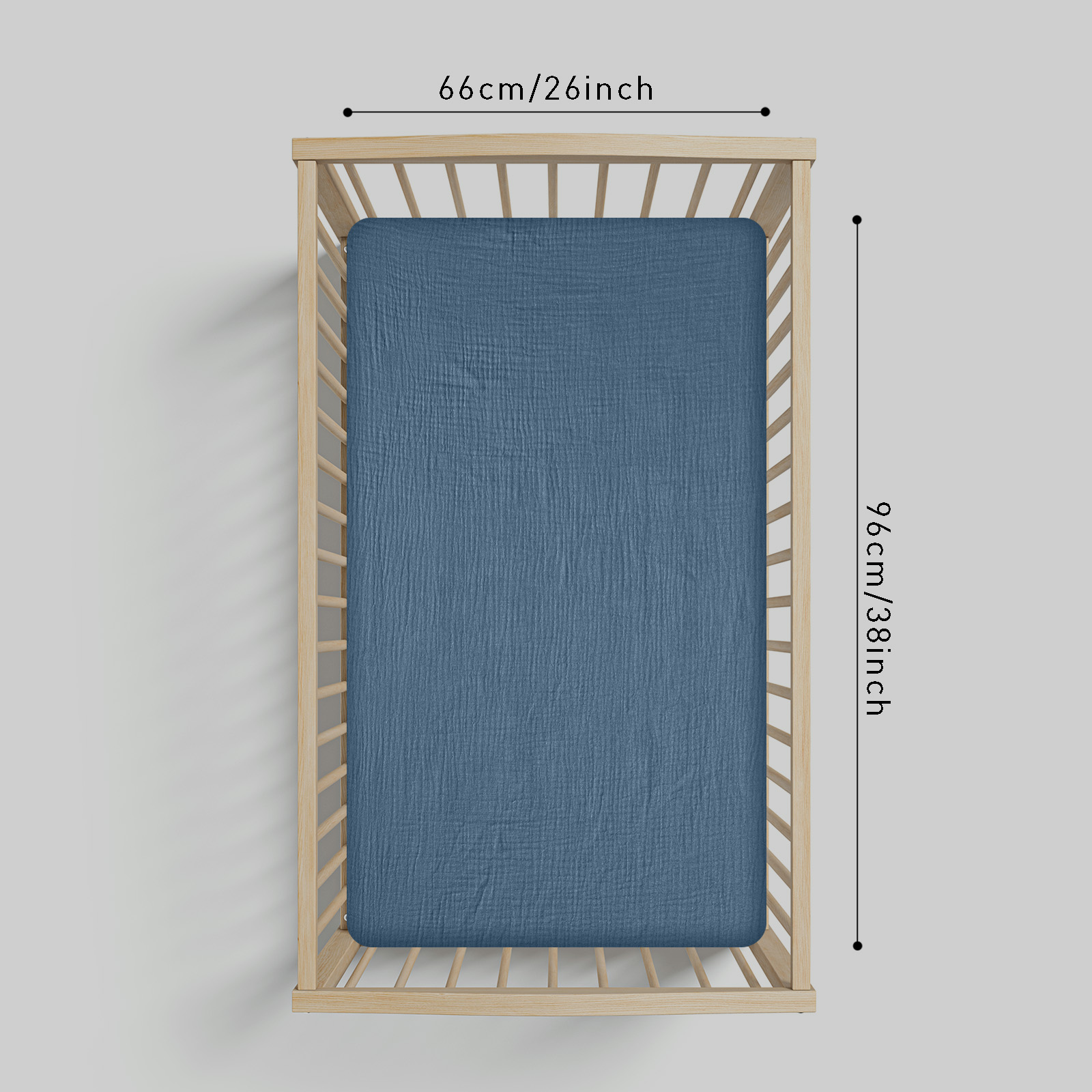 Azure | Muslin Bassinet Sheets 2-Pack | 38''*26'' 100% Muslin Cotton