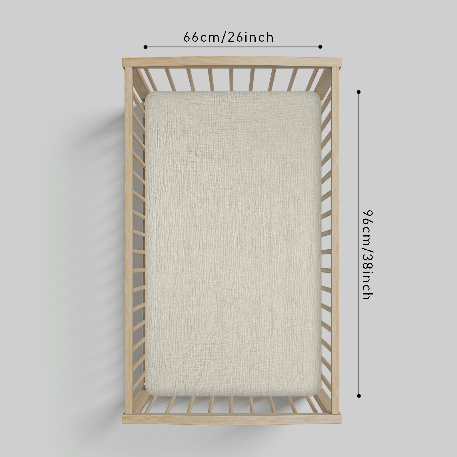 Rose | Muslin Bassinet Sheets 2-Pack | 38''*26'' 100% Muslin Cotton