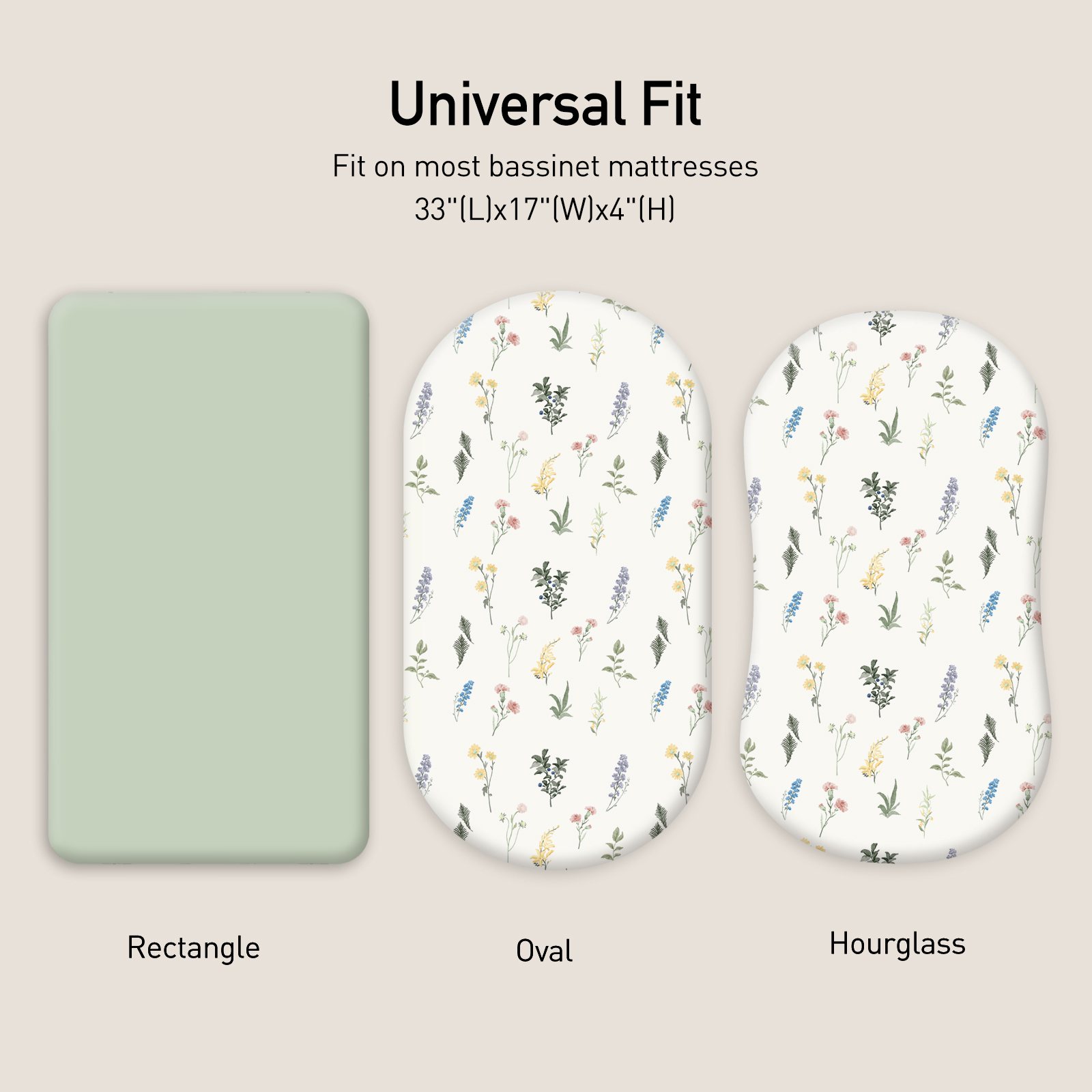 Garden | Baby Bassinet Sheet 2-Pack | 33''*17''