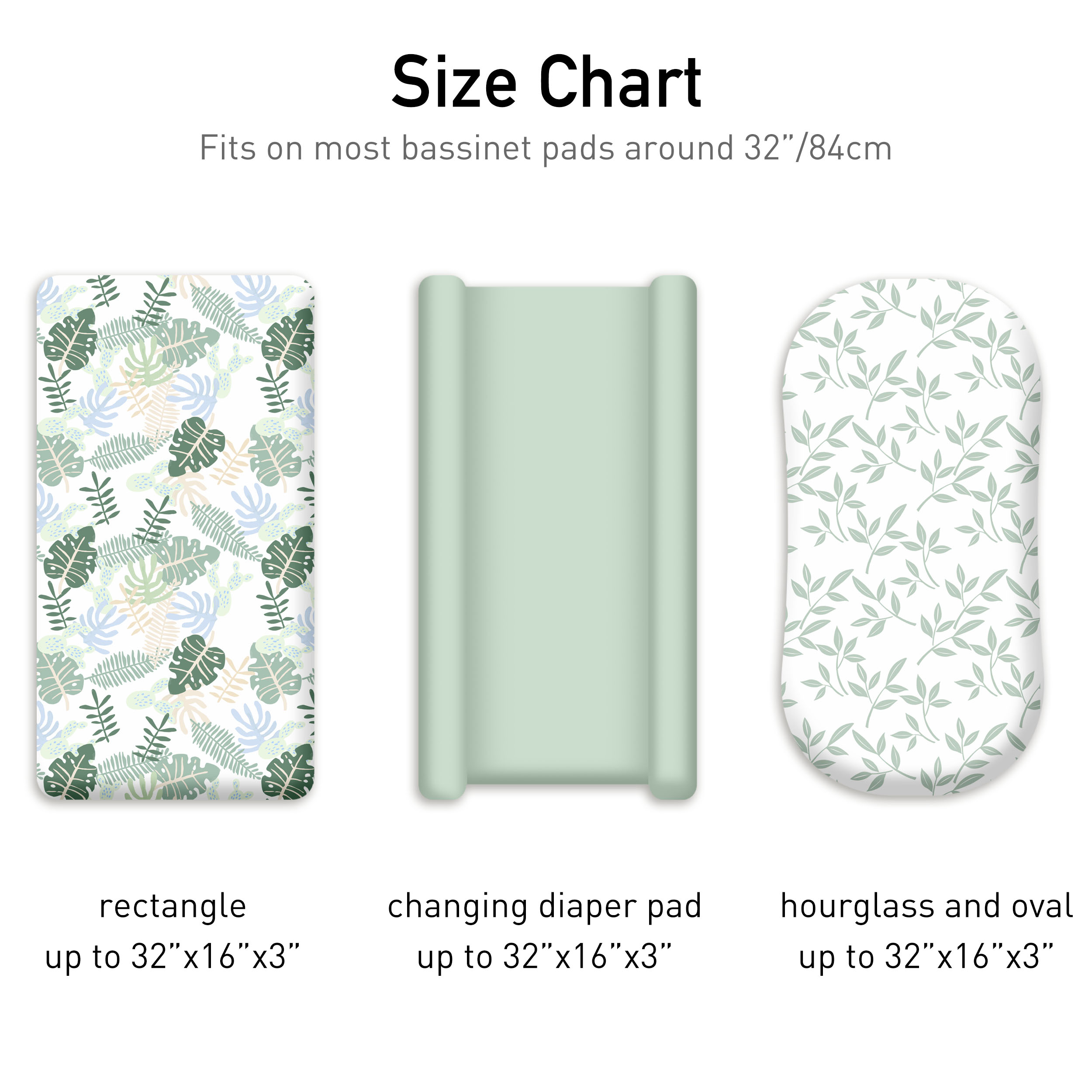 The Summer of Monstera | Bassinet Sheets 3-Pack | 17*33''