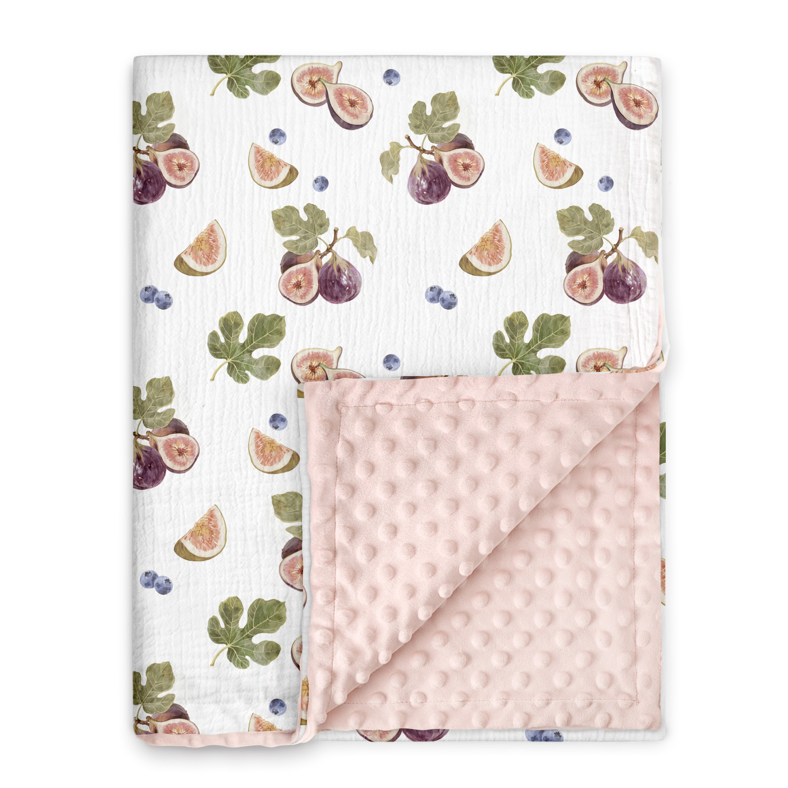 Heart of the Fig | Muslin and Fleece Plush Dot Blanket | 30''*40''