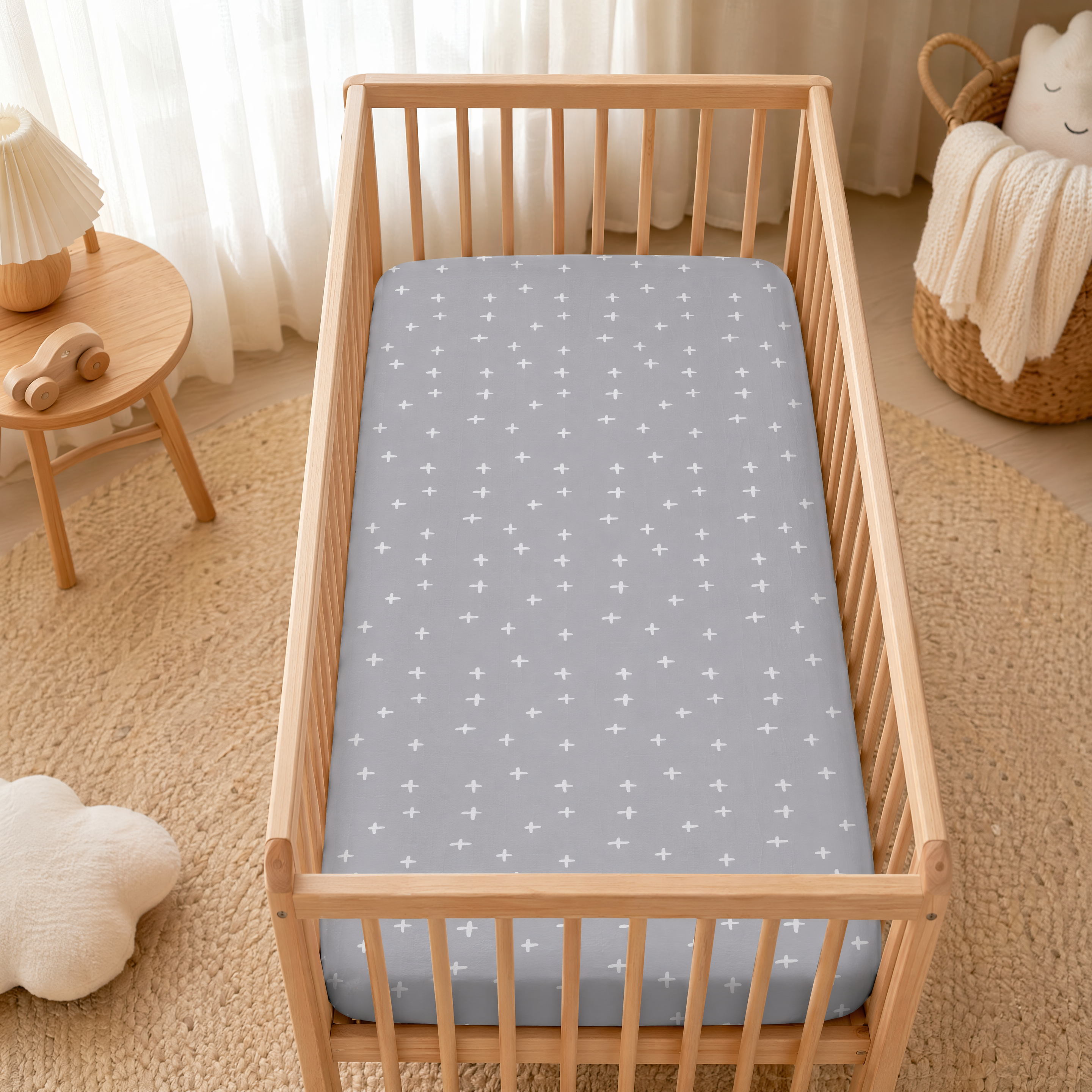 Grey Safari Elephant | Fitted Sheets 4-Pack