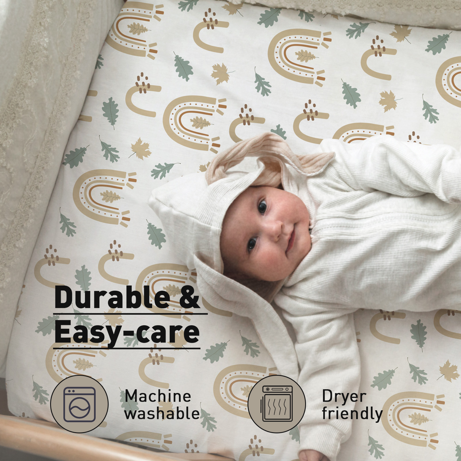 Cute Rainbow | Fitted Sheets 2-Pack