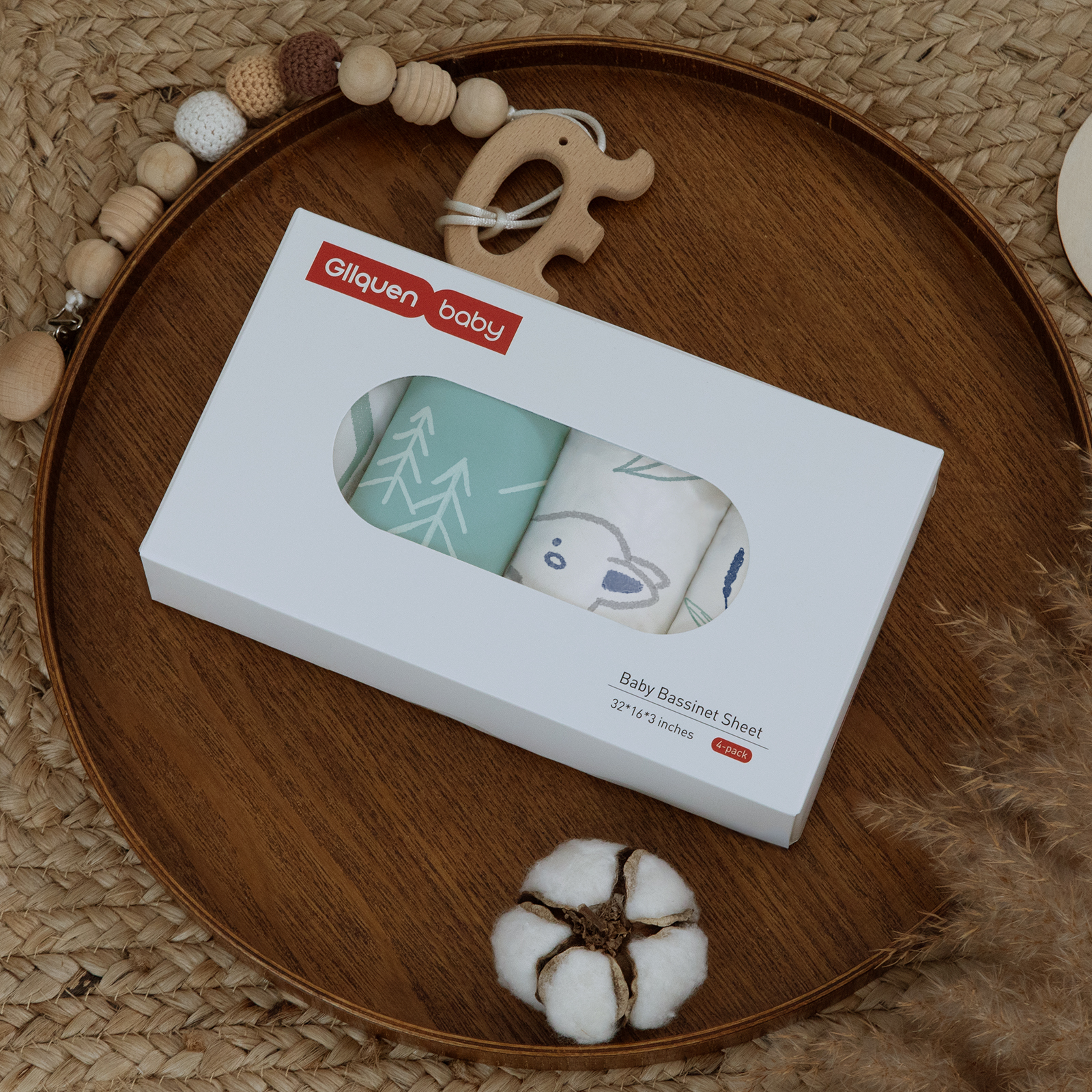 Forest Deer | Soft Microfiber Fitted Change Pad Cover & Bassinet Sheets 4 Pack | 16''*32''