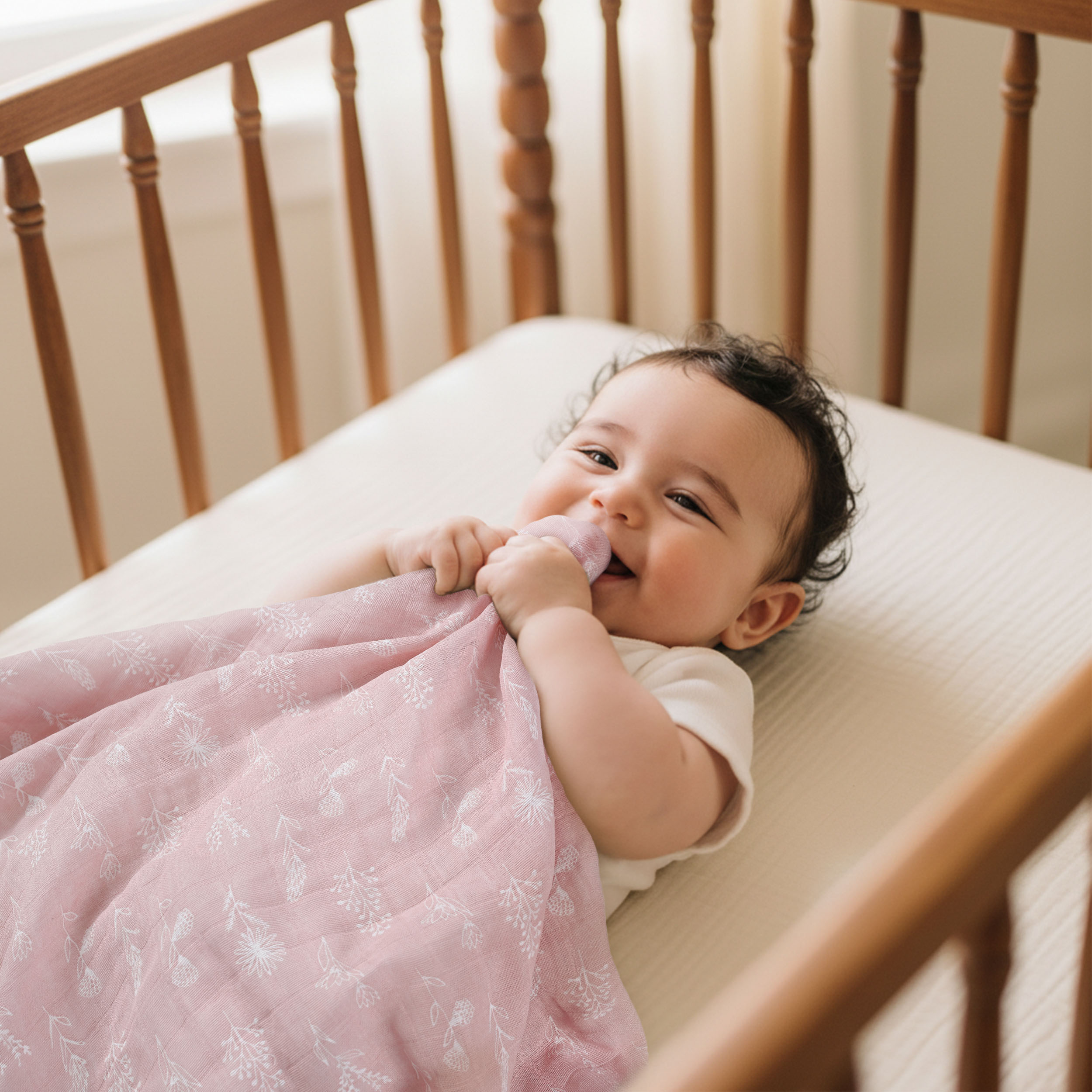 Muslin Swaddle Blankets 4-Pack | 31.5x43.3" | Elegant Flowers