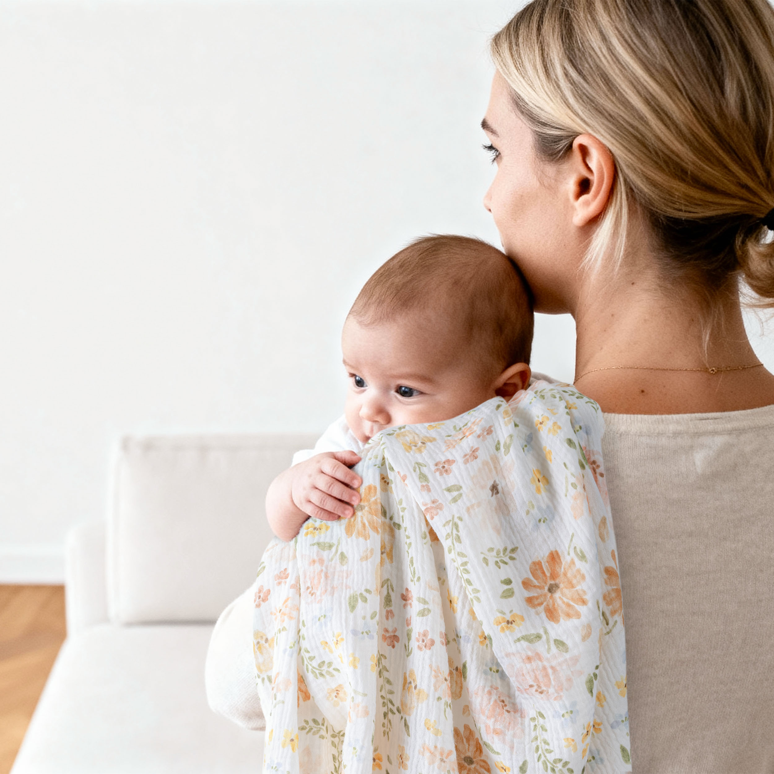 Muslin Swaddle Blankets 3-Pack | 38"x40" | Pastoral Whispers