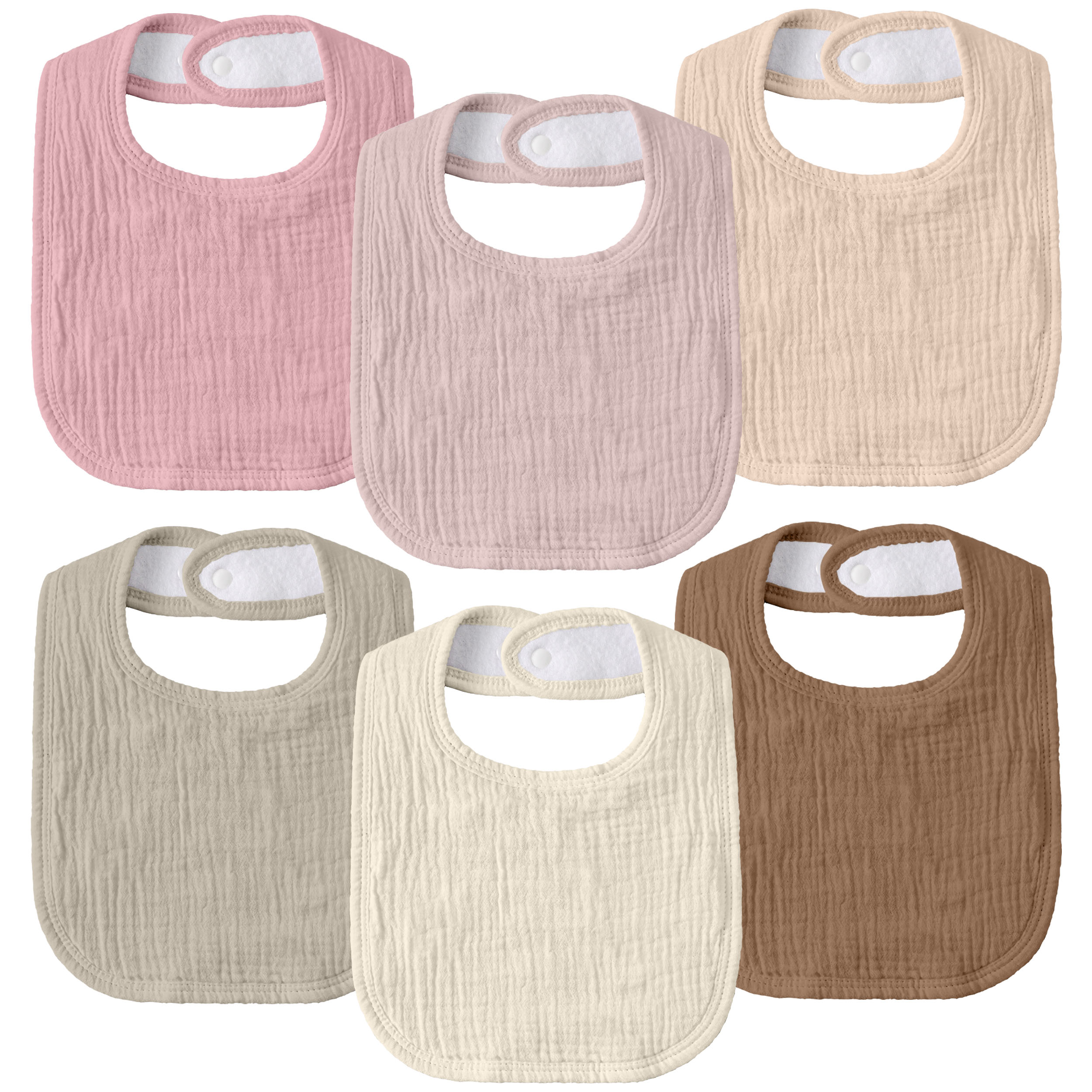 Muslin Sweetie | baby muslin bibs 6 pack | 0-36 months