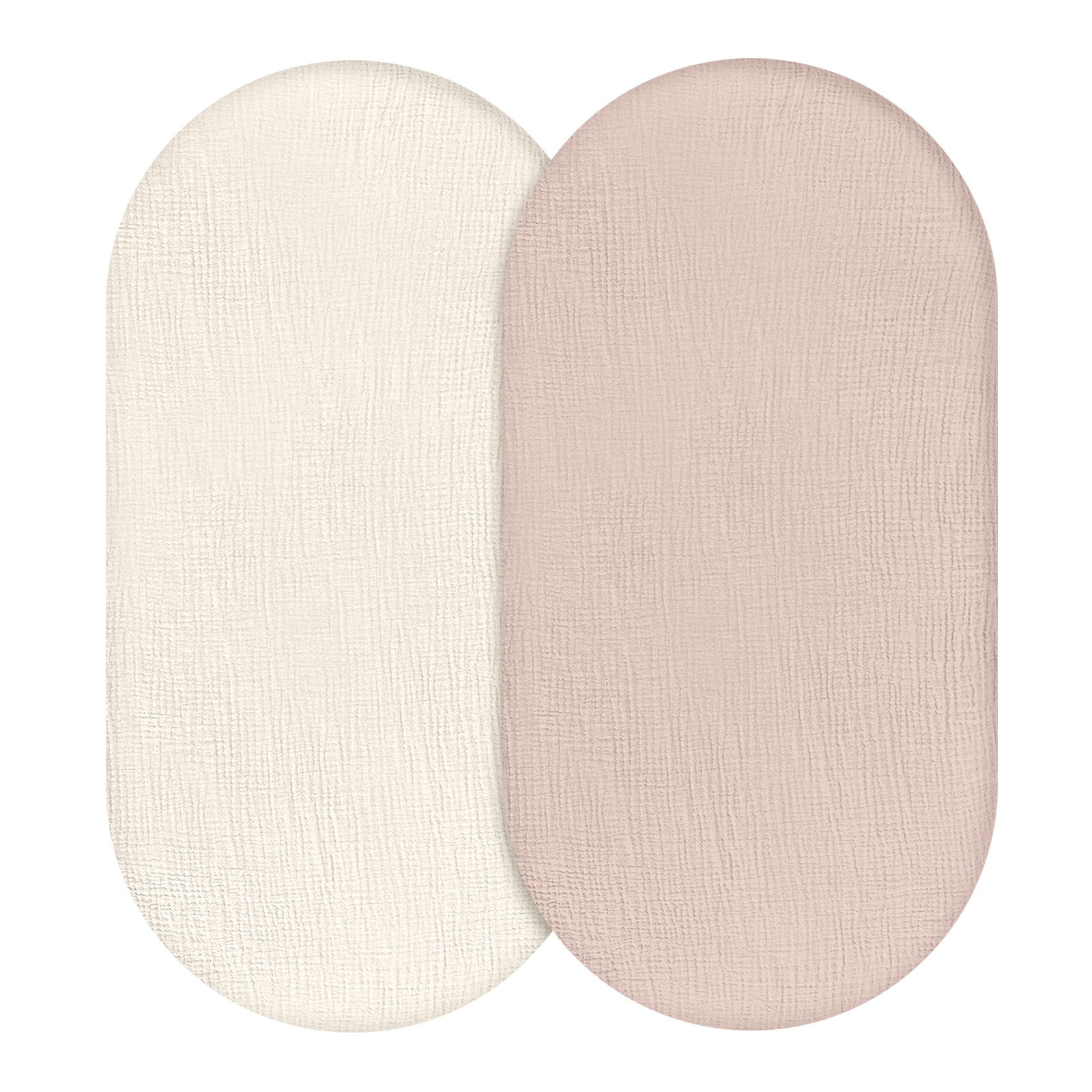 Rose  | Muslin Bassinet Sheets 2-Pack | 33''*17'' 100% Muslin Cotton