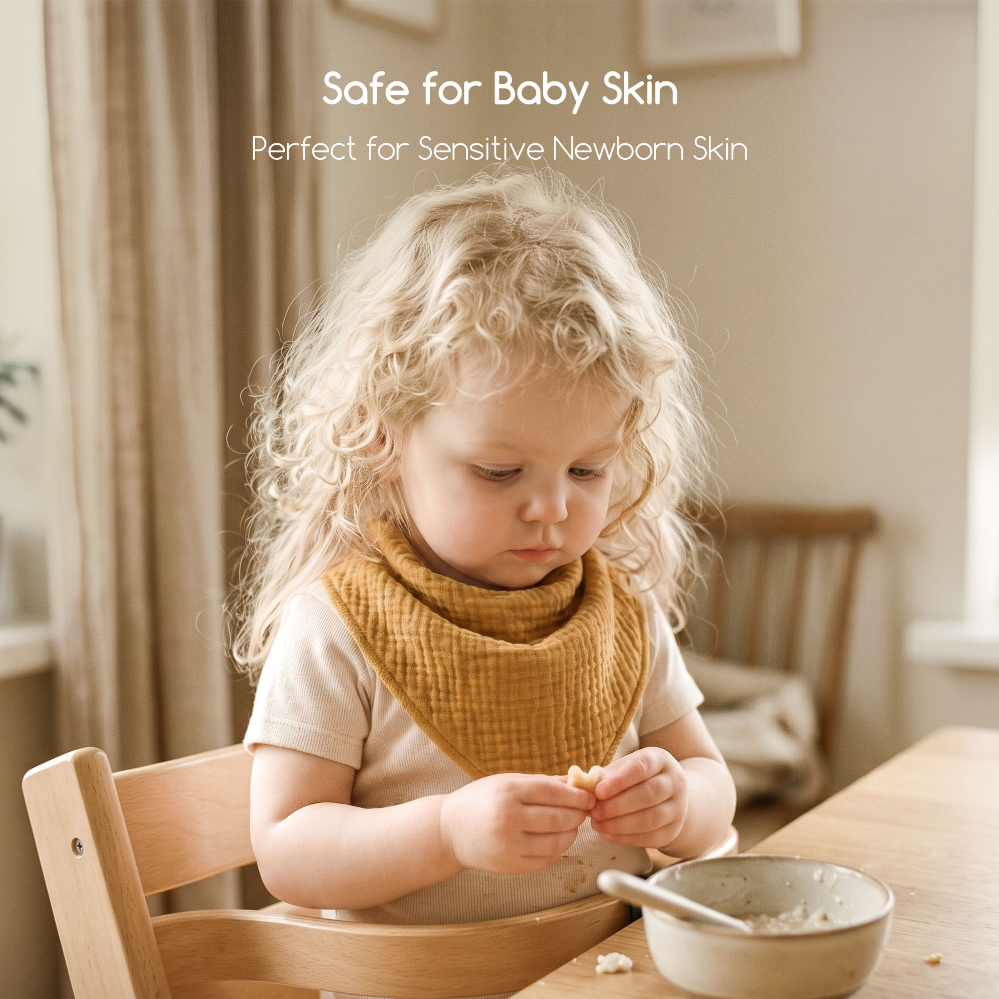 Warm Ember Glow | Soft & Absorbent Muslin Bandana Bibs 10 Pack
