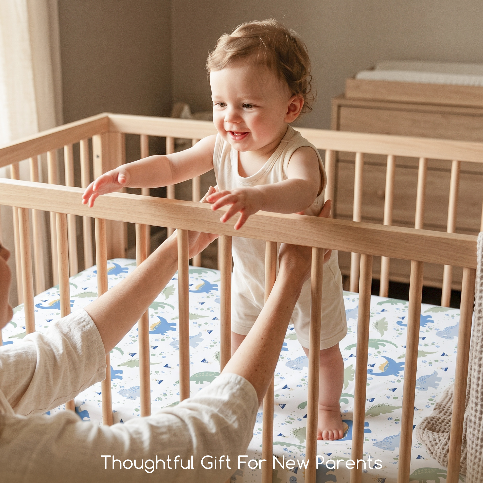 Blue Dino Explorer | Soft Microfiber Baby Crib Sheets 3 Pack