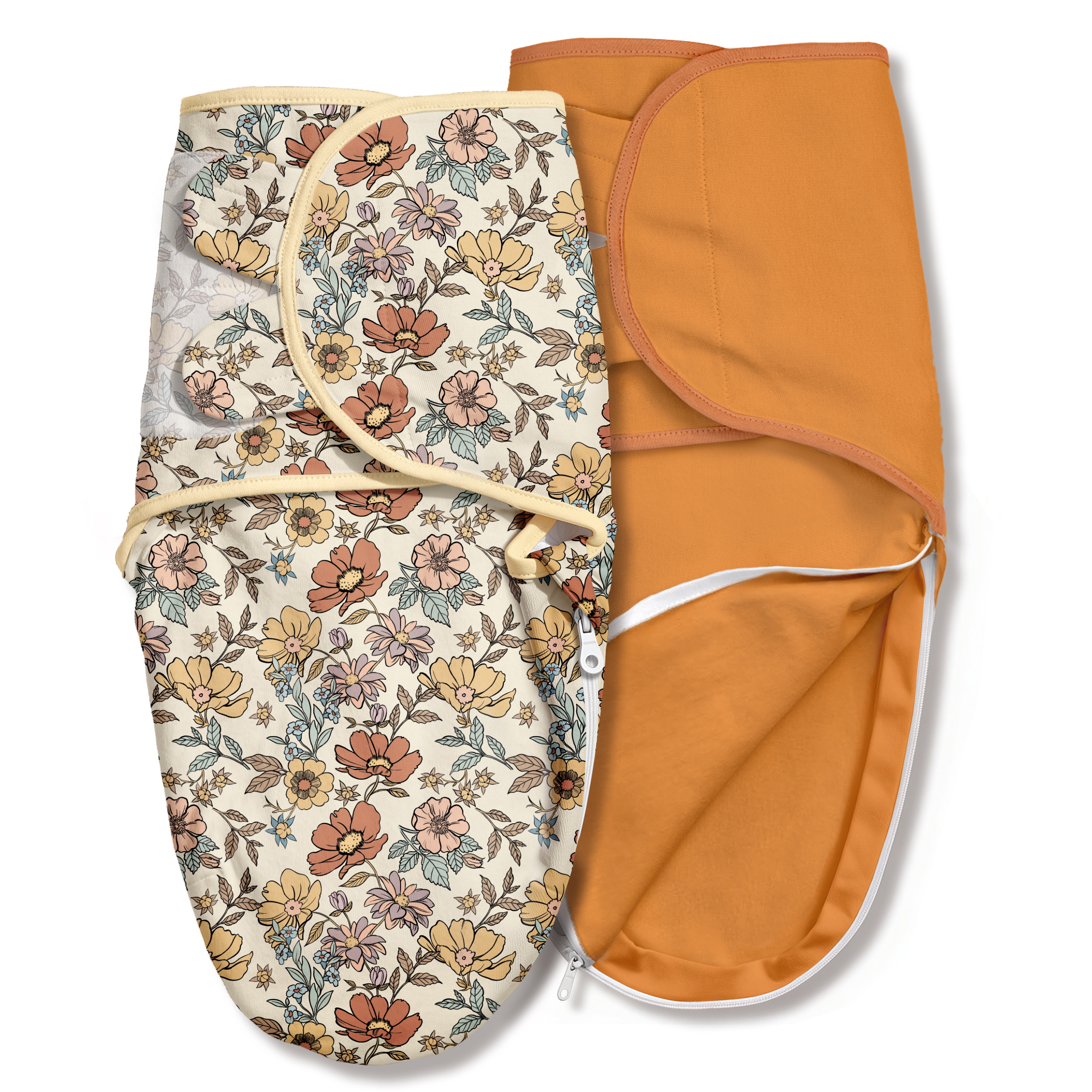 Vintage Flowers | Zipper Swaddle Wrap 2 Pack | 0-3 Months
