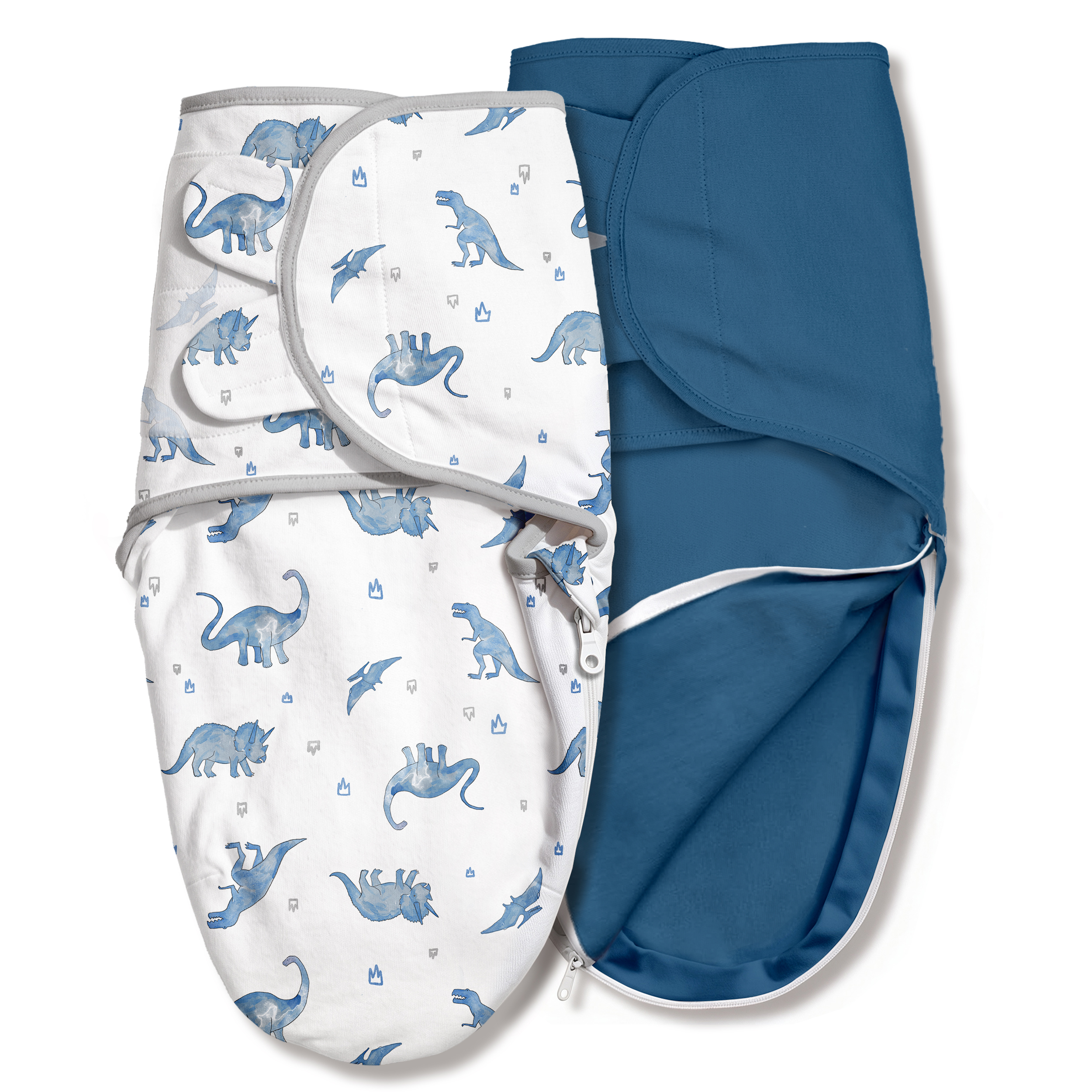 Dinosaur Blues Night | Zipper Swaddle Wrap 2 Pack | 0-3 Months