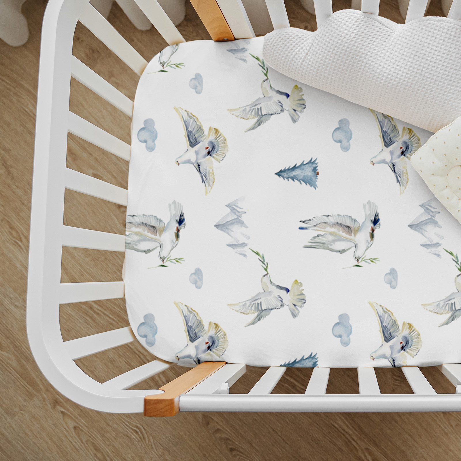 Pigeon | Soft Microfiber Fitted Change Pad Cover & Bassinet Sheets 4 Pack | 16''*32''